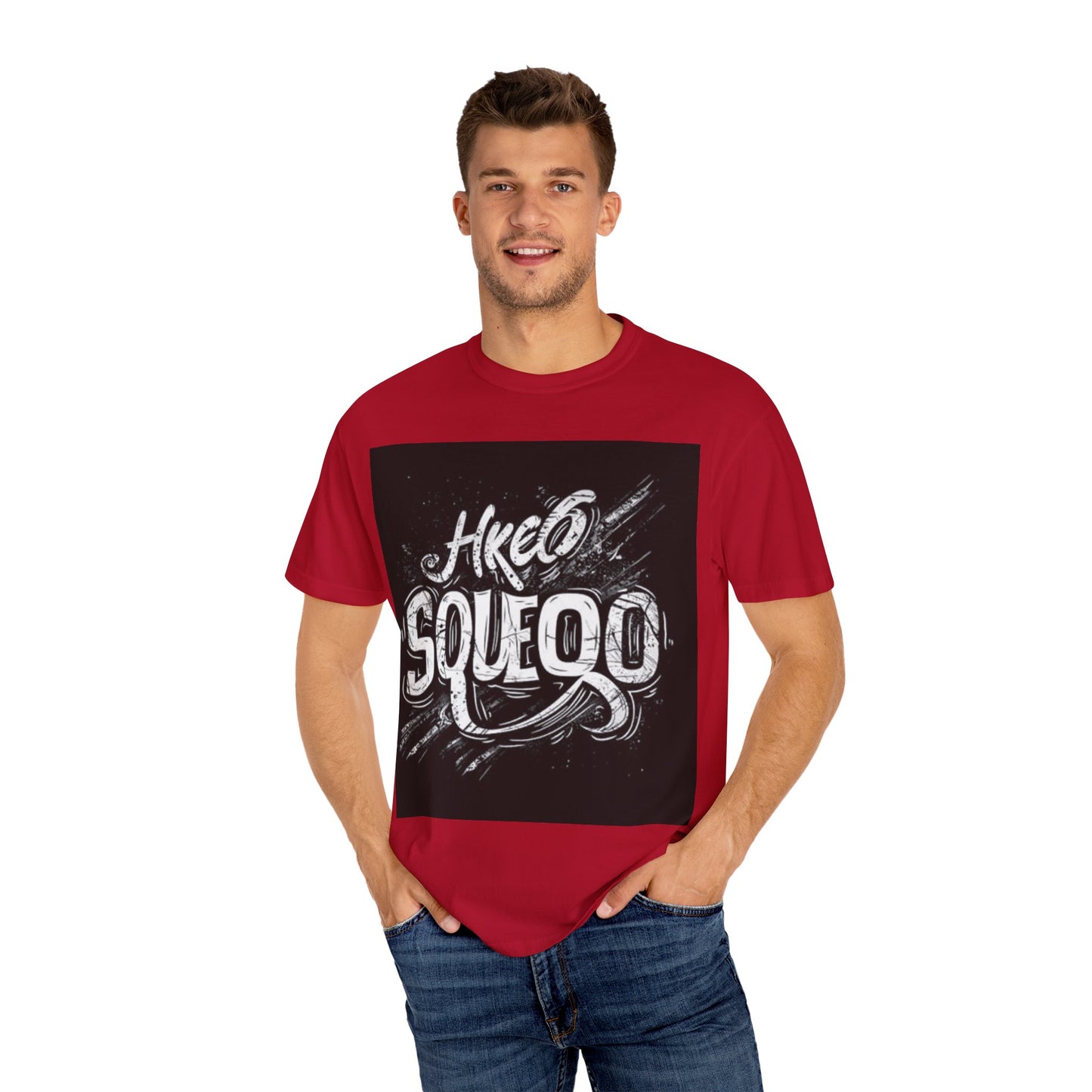 Unisex Garment-Dyed T-Shirt - Retro Squeal Graphic Tee