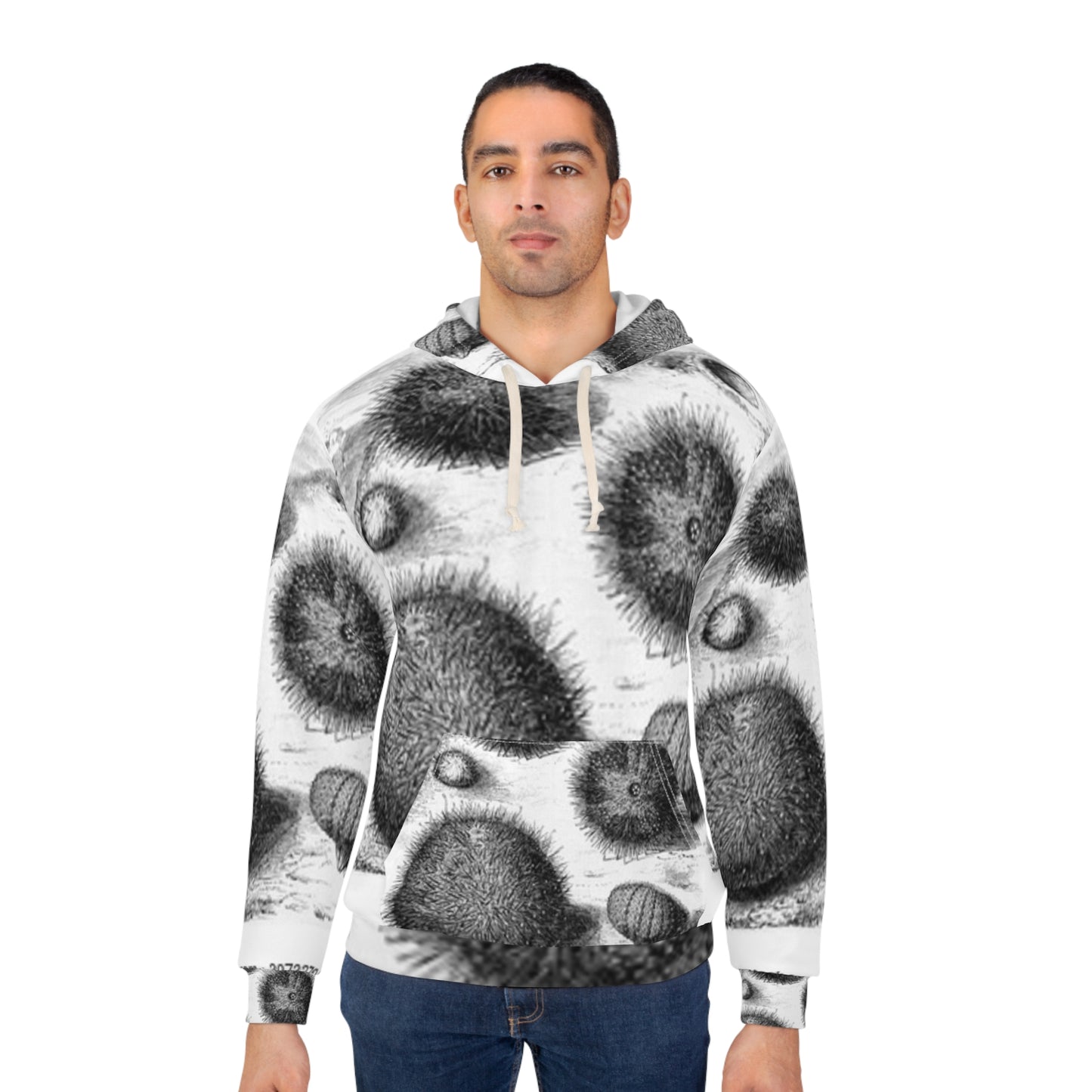 Artistic Unisex Pullover Hoodie - Abstract Microscopic Design