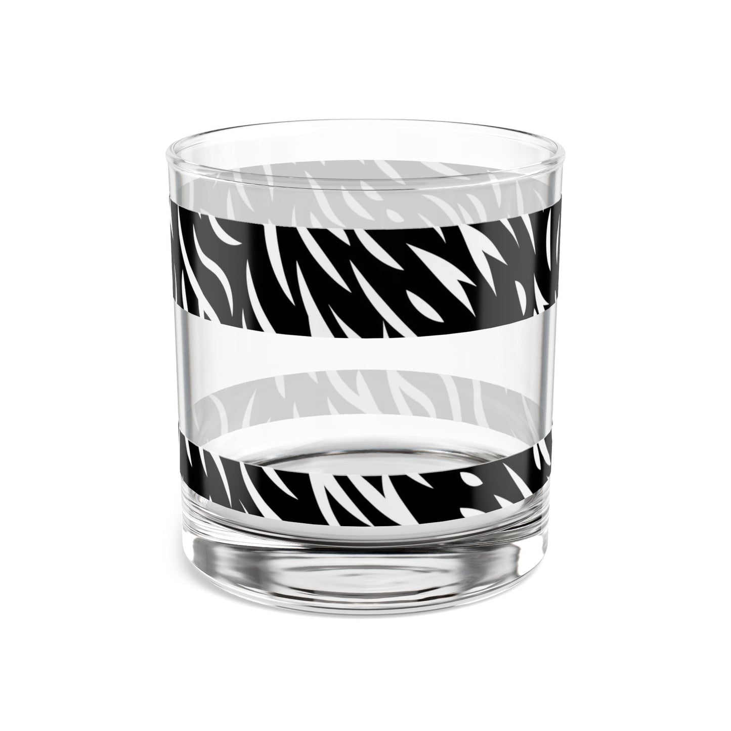 Elegant Zebra Print Rocks Glass - 10oz Tumbler for Stylish Entertaining