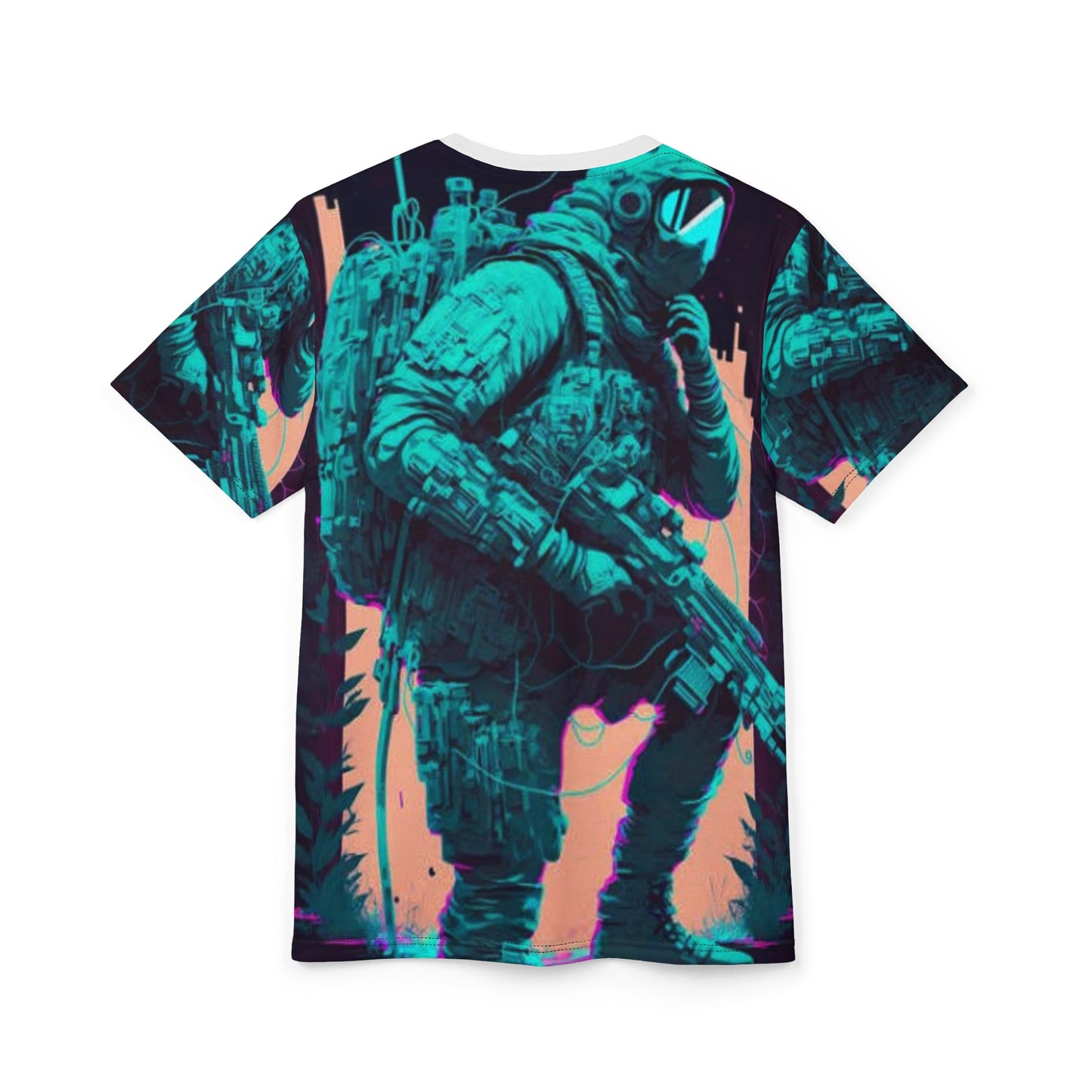 Cosmic Soldier Unisex Tee - Futuristic Graphic T-Shirt for Space Enthusiasts