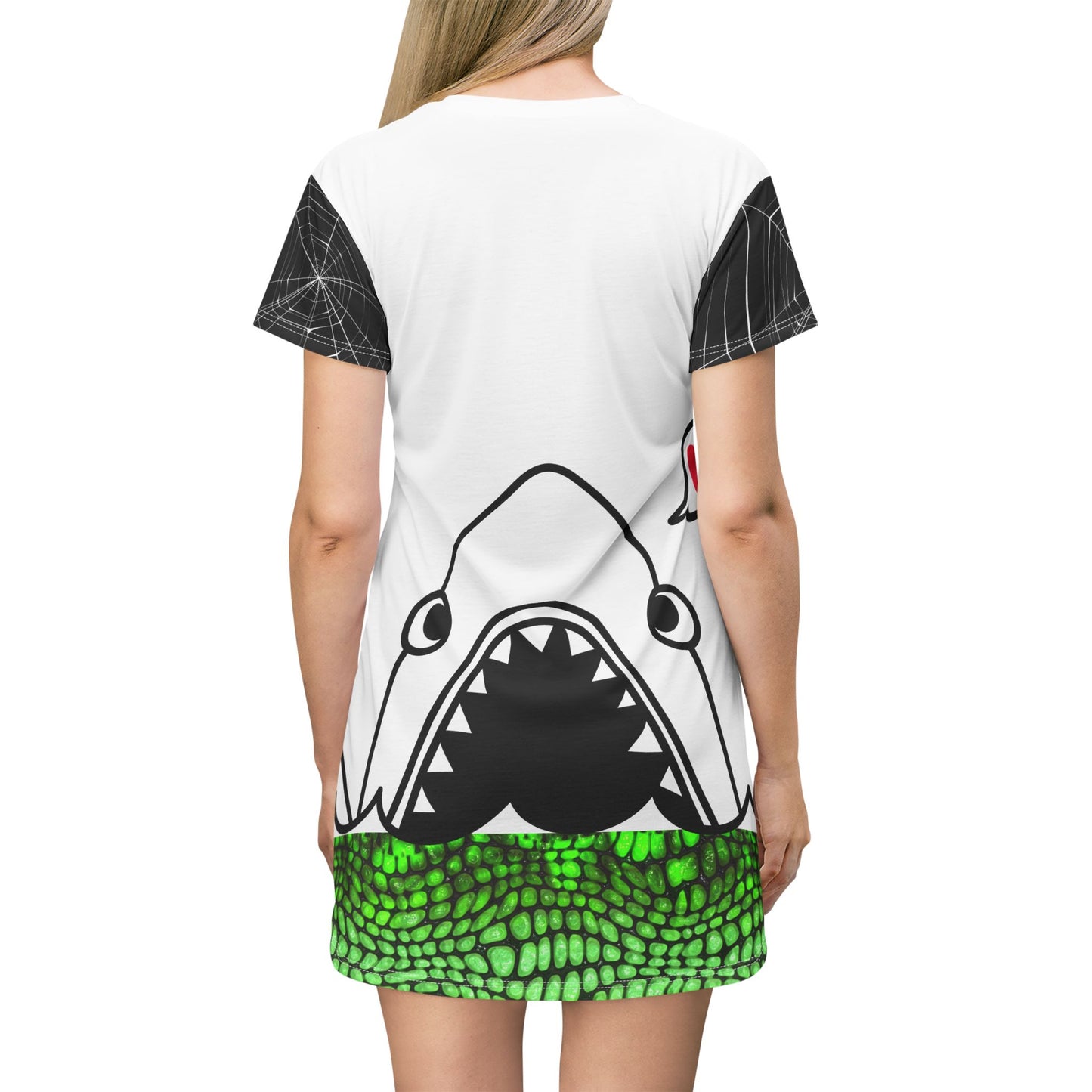 Playful Shark Graphic T-Shirt Dress – Cute & Comfy Summer Dress for Kids