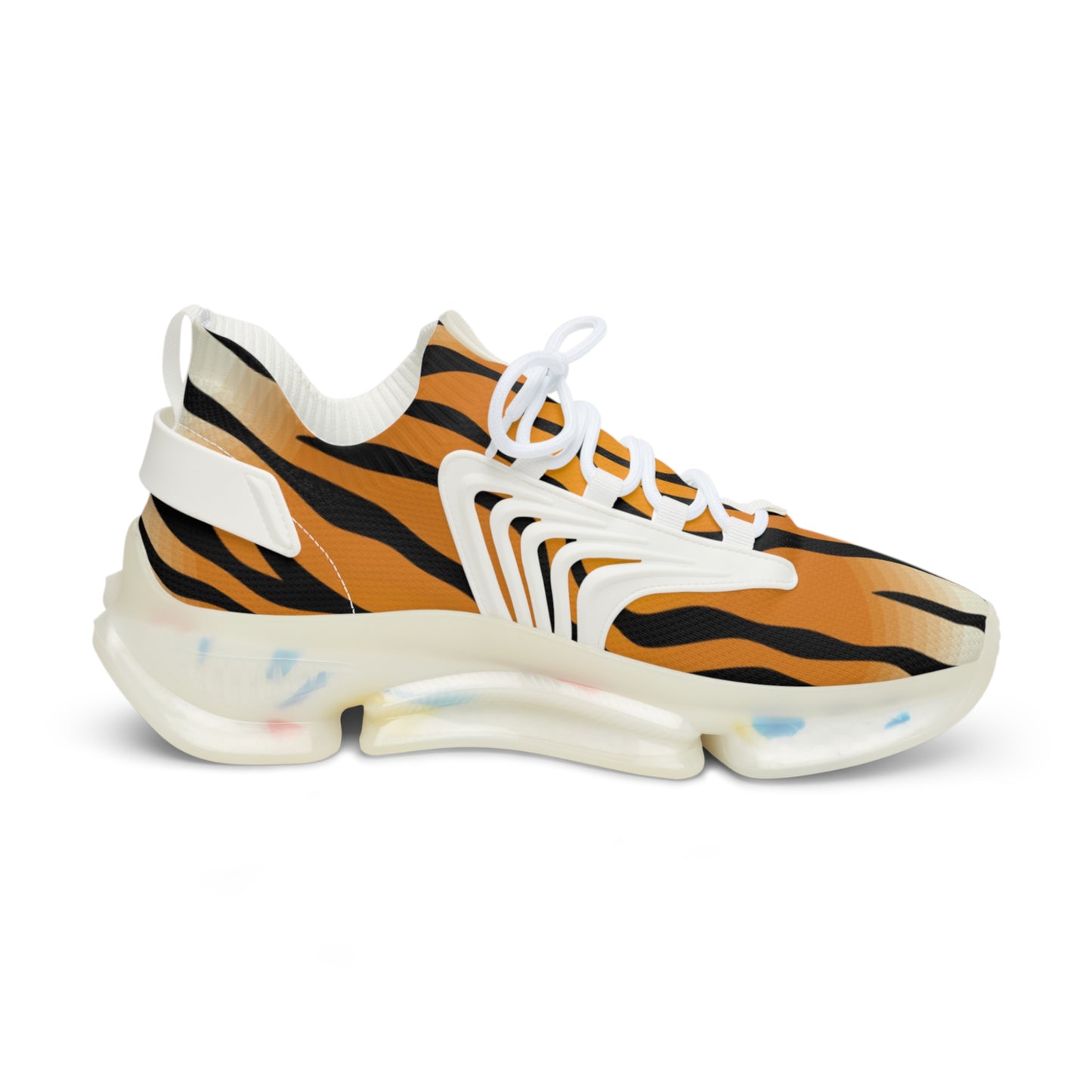Trendy Tiger Print Mesh Sneakers for Active Lifestyle