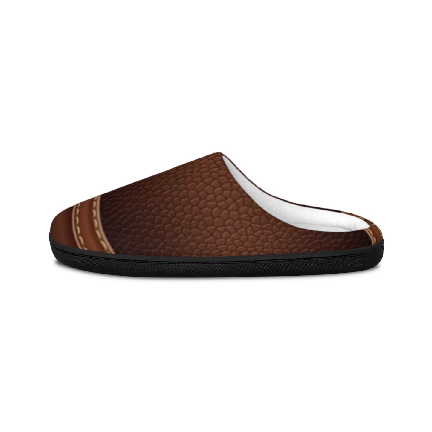 Stylish Brown Leather Indoor Slippers for Men - Comfy House Shoes