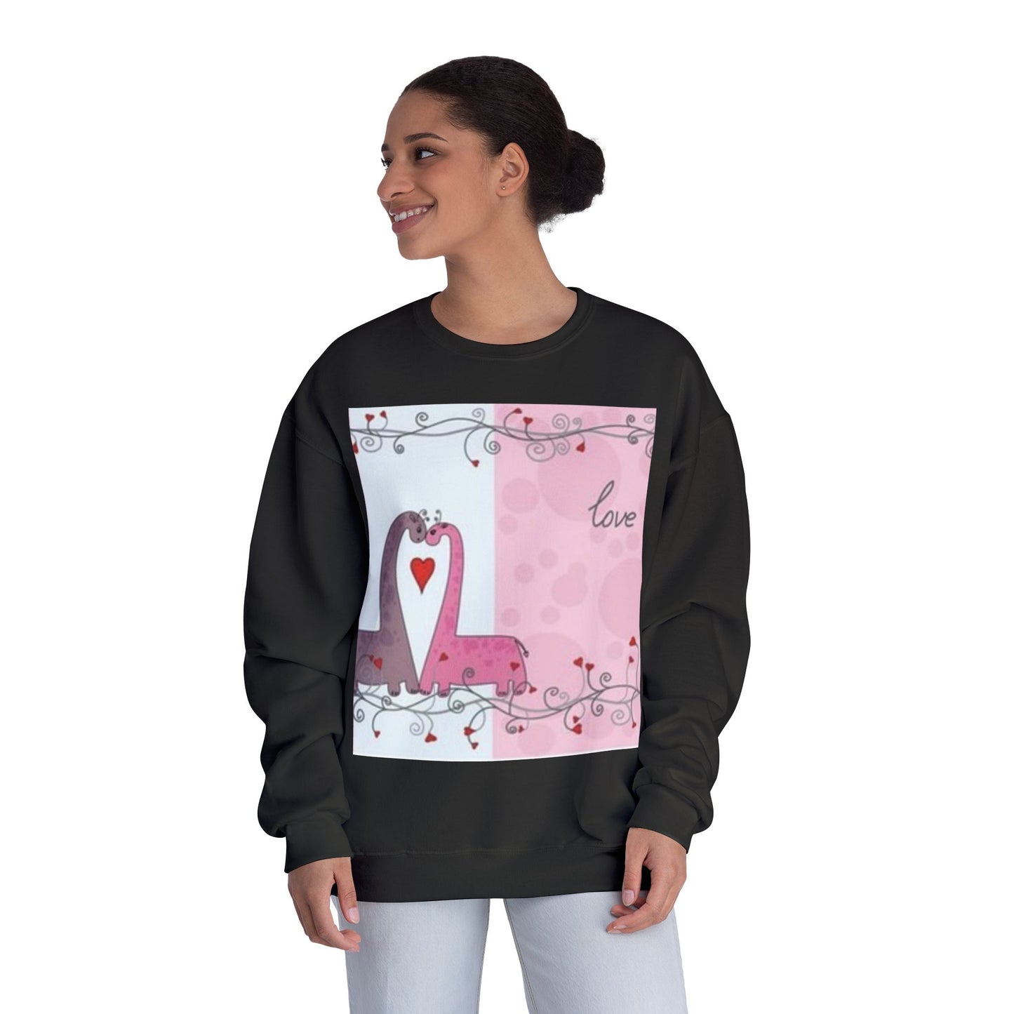 Love-Themed Unisex Crewneck Sweatshirt - Cozy Valentine's Day Gift
