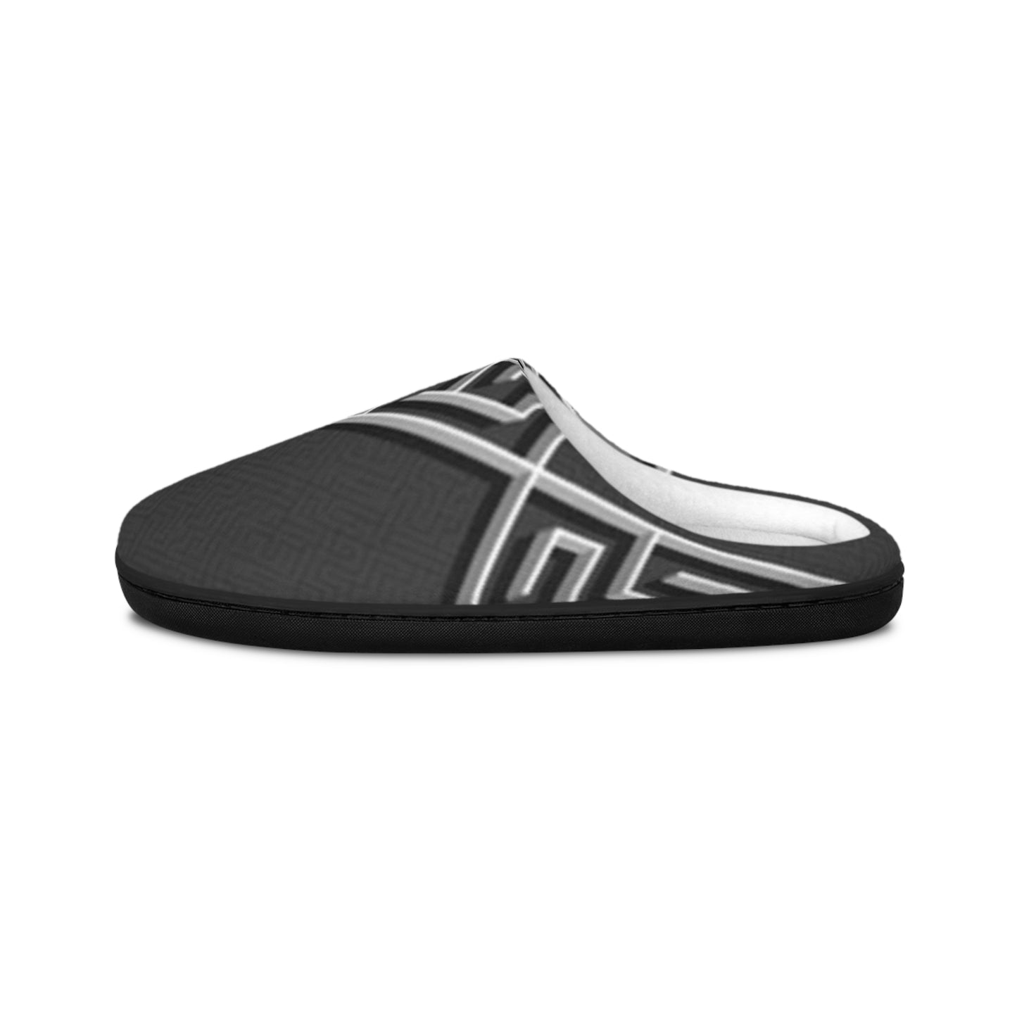Stylish Maze Pattern Men's Indoor Slippers - Comfortable & Cozy Footwear for Relaxation