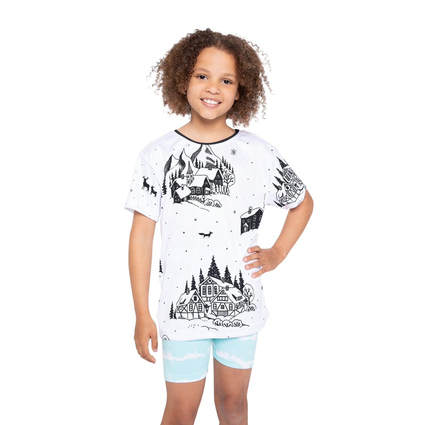 Kids Winter Sports Jersey - Cozy Holiday Design