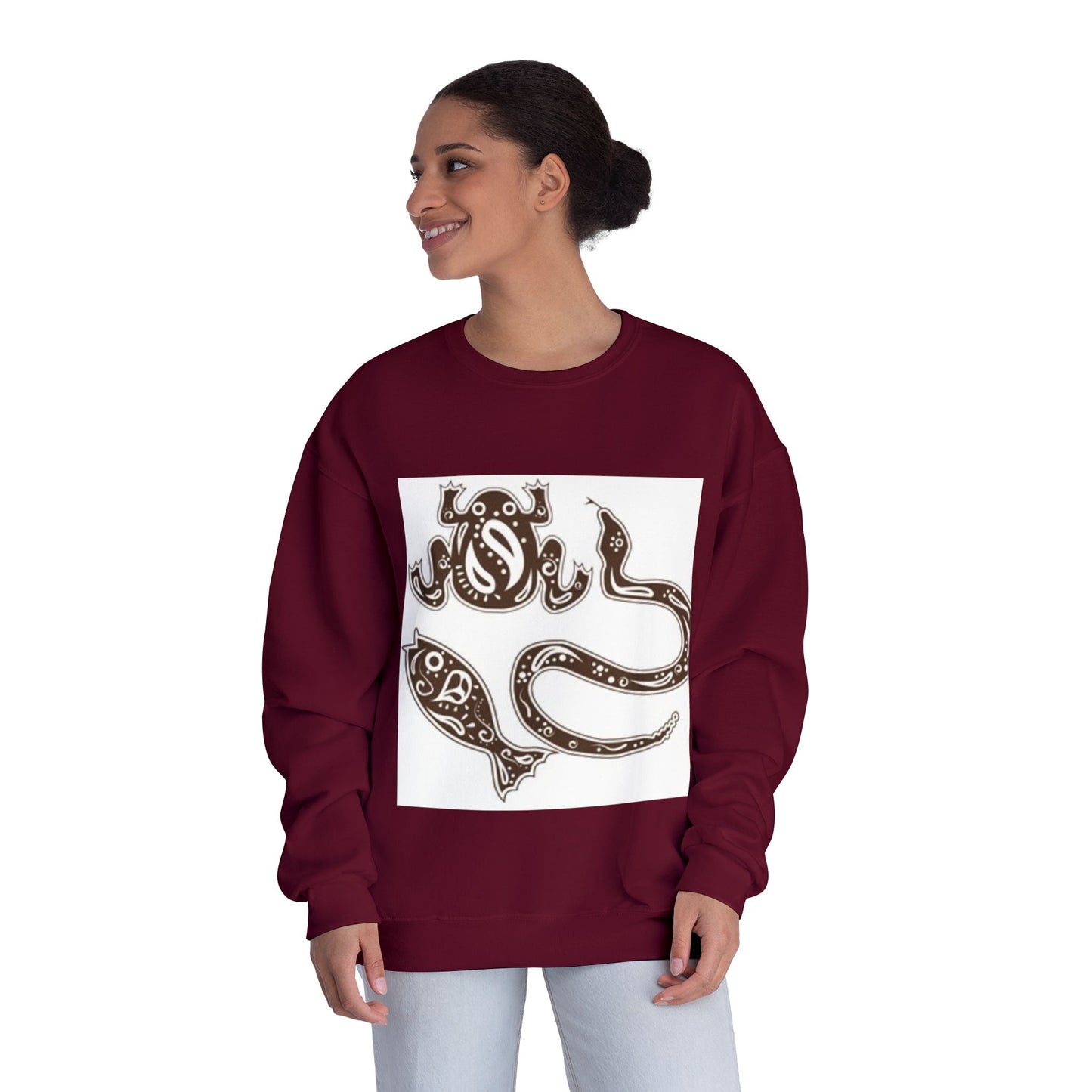 Whimsical Marine Life Unisex Crewneck Sweatshirt - Cozy Ocean-Inspired Apparel