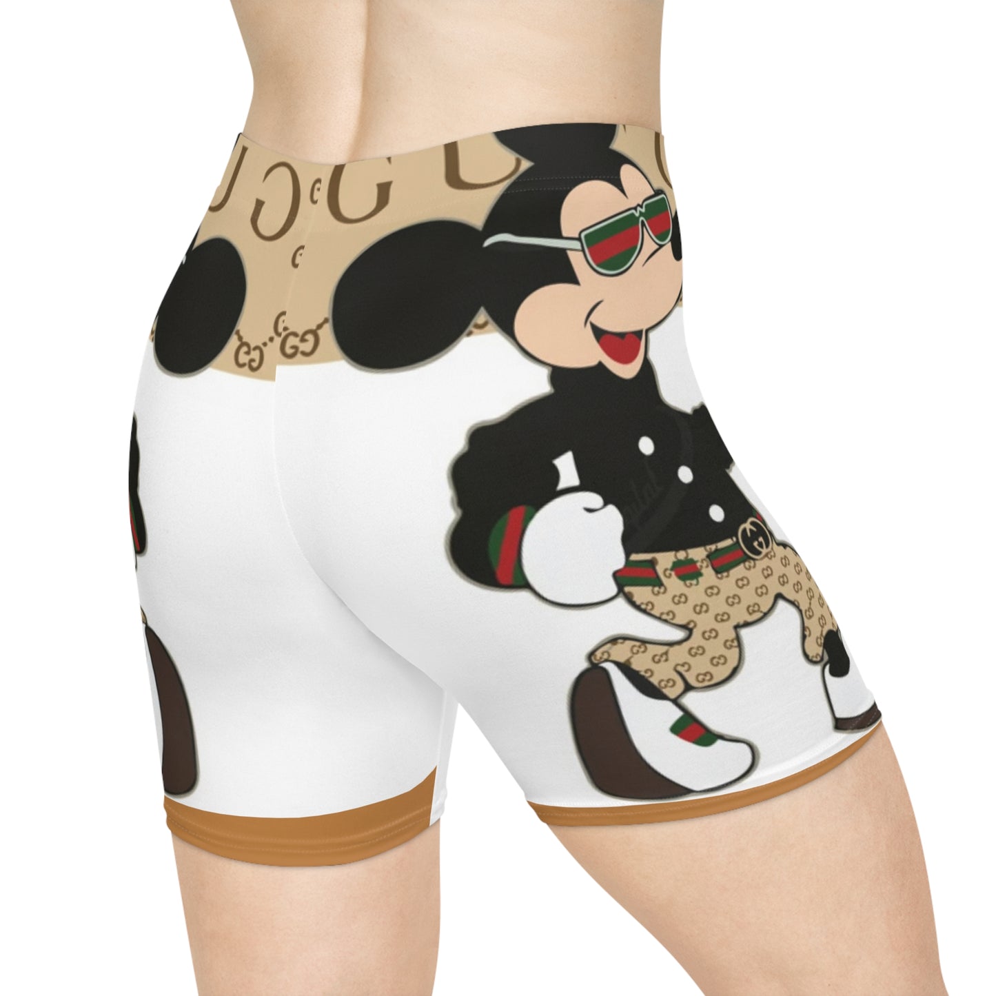 Stylish Women's Biker Shorts with Cool Mickey Mouse Design