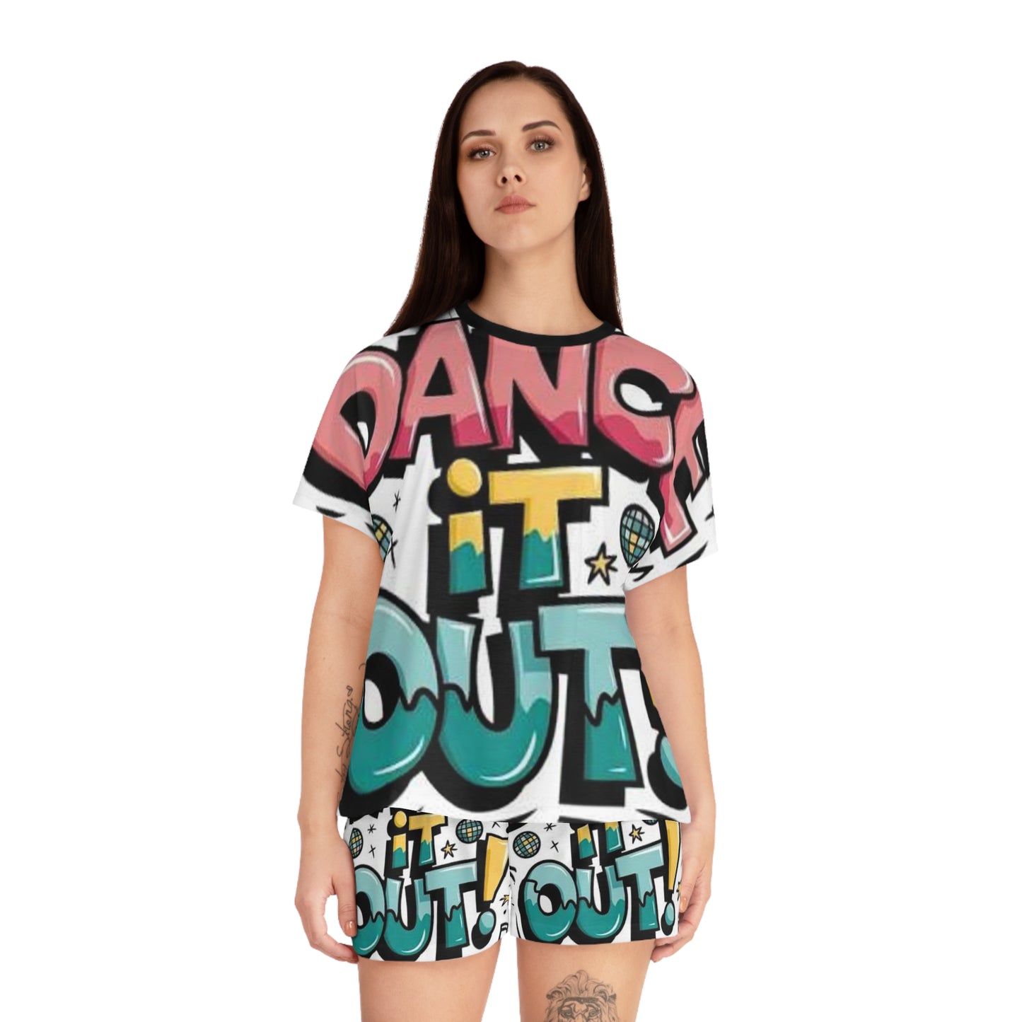 Dance It Out! Women's Short Pajama Set – Fun & Relaxed Sleepwear for Dance Lovers