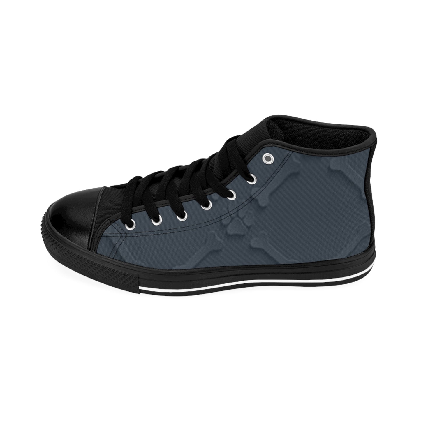 Men's Classic Sneakers with Bone Design - Stylish High-Top Shoes for Everyday Wear