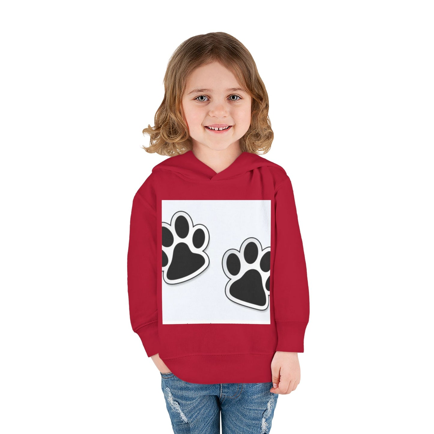 Wildlife Pattern Toddler Pullover Fleece Hoodie - Playful Animal Design for Kids