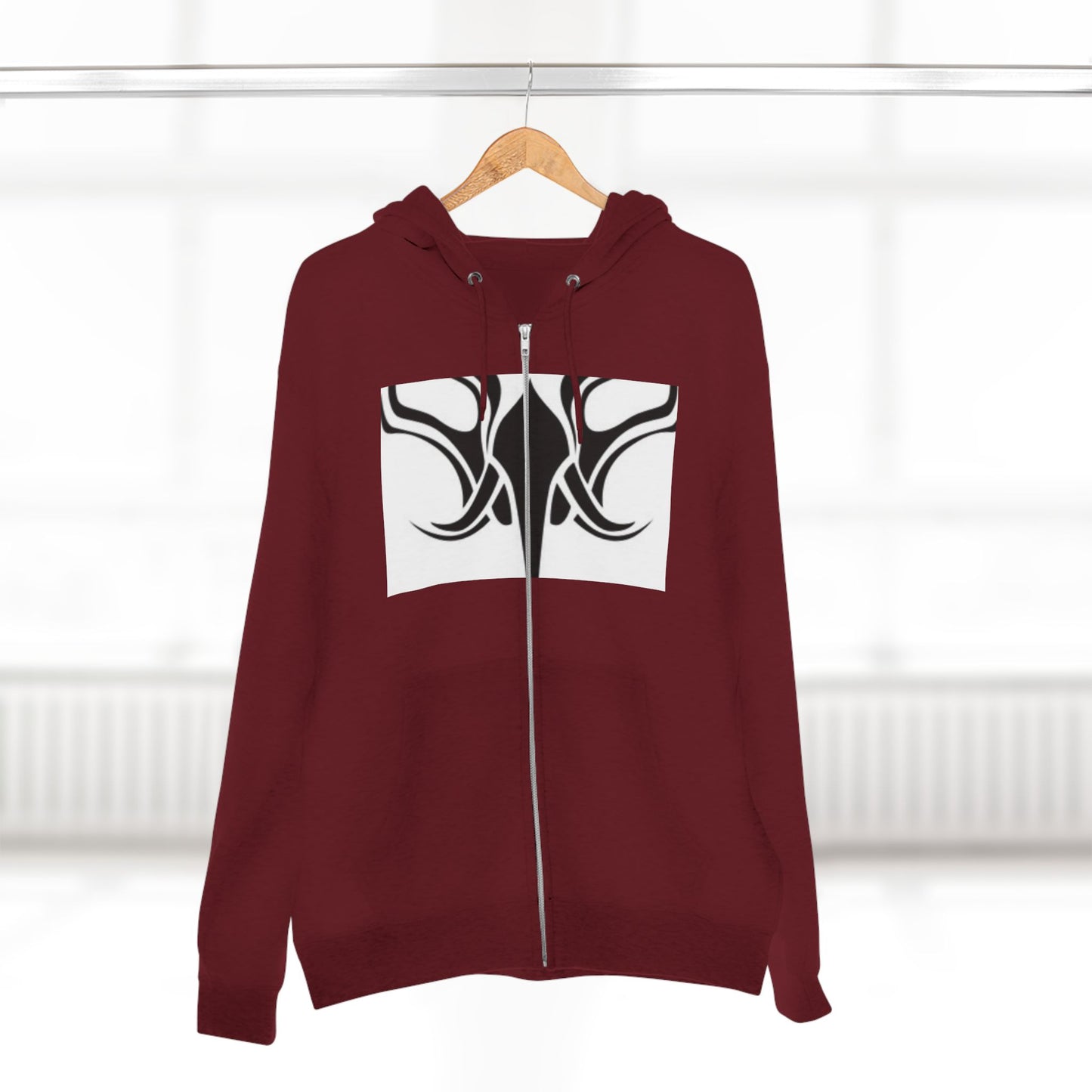 Tribal Design Unisex Zip Hoodie - Stylish & Versatile Outdoor Wear