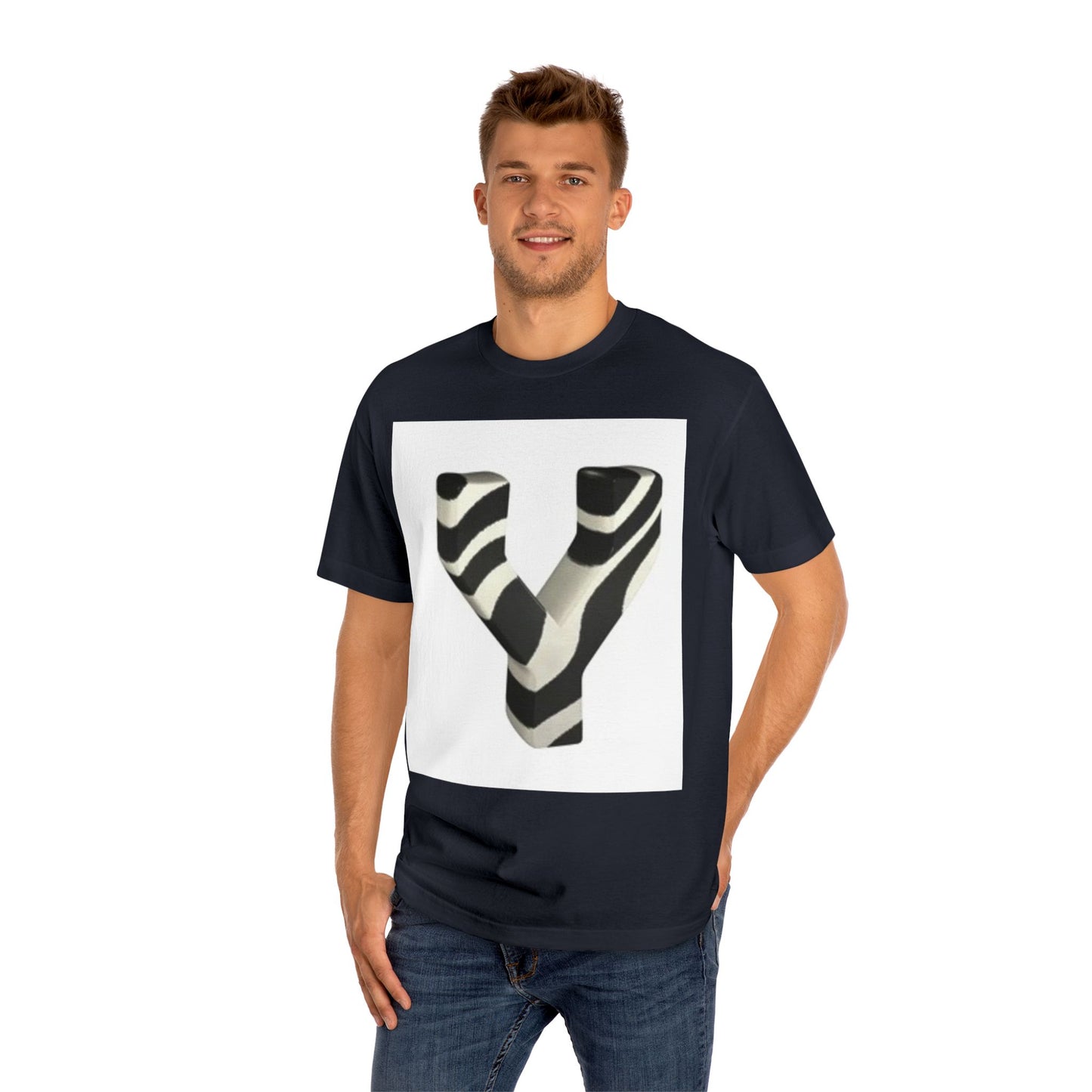 Zebra Print 'Y' Unisex Classic Tee - Casual Fashion Top