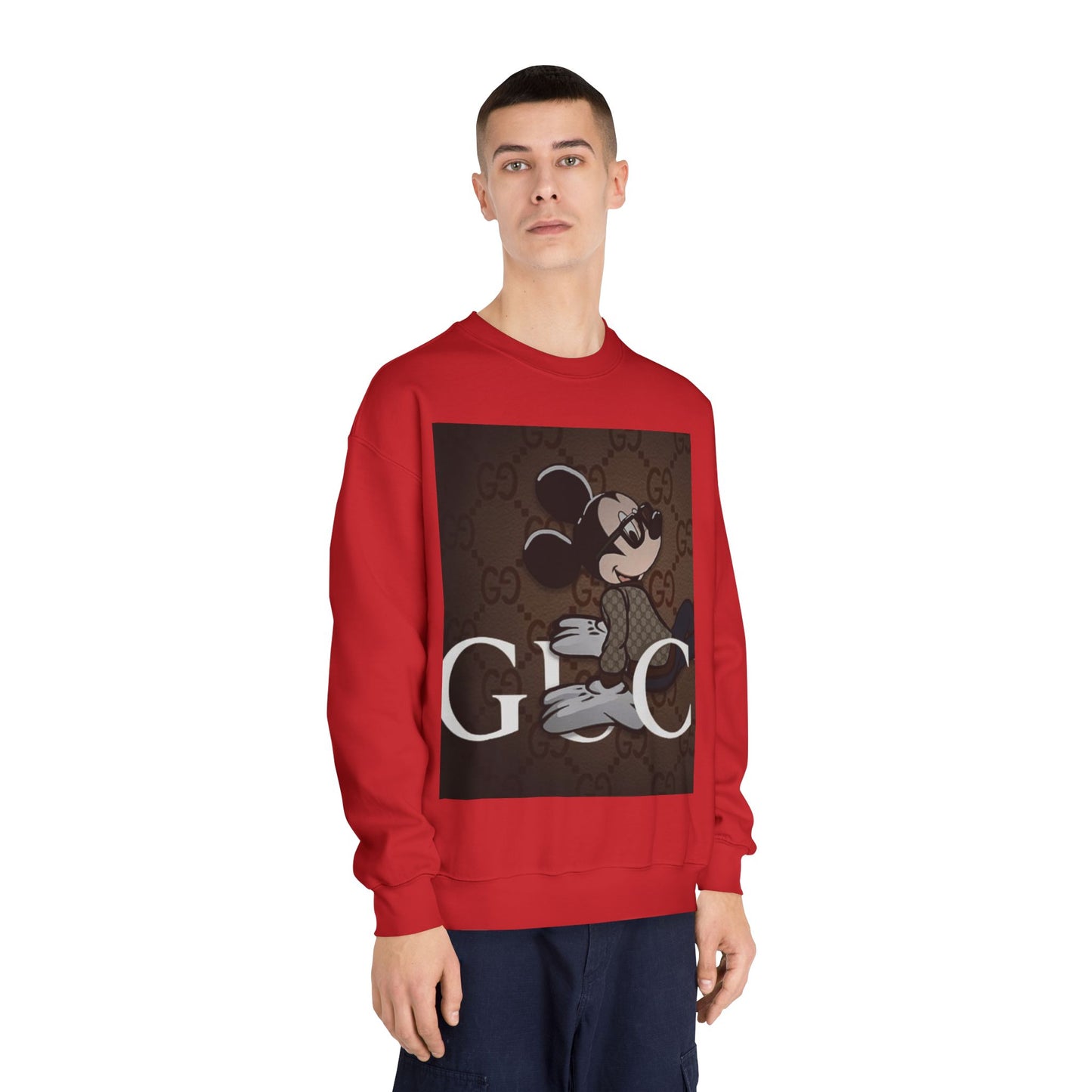 Trendy Mickey Mouse Graphic Crewneck Sweatshirt - Unisex Casual Wear