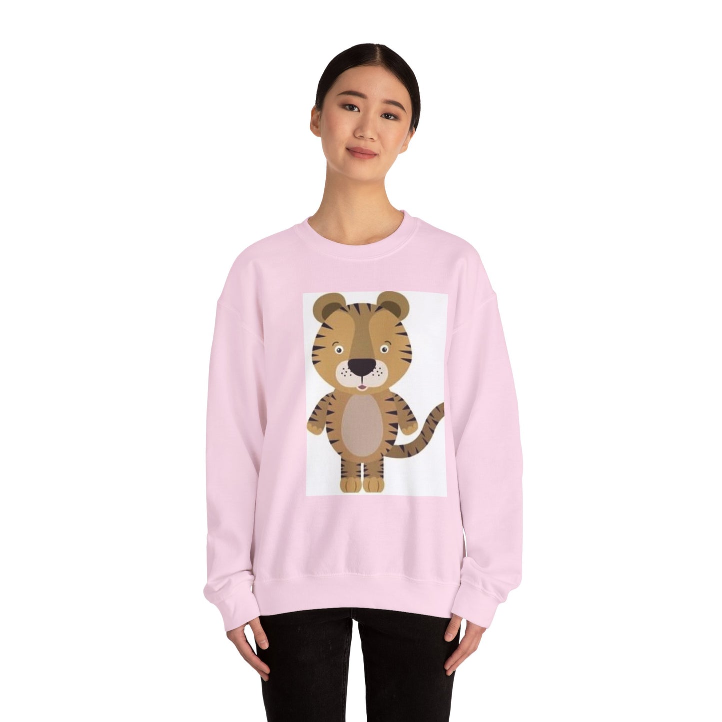 Cute Tiger Design Unisex Heavy Blend Crewneck Sweatshirt
