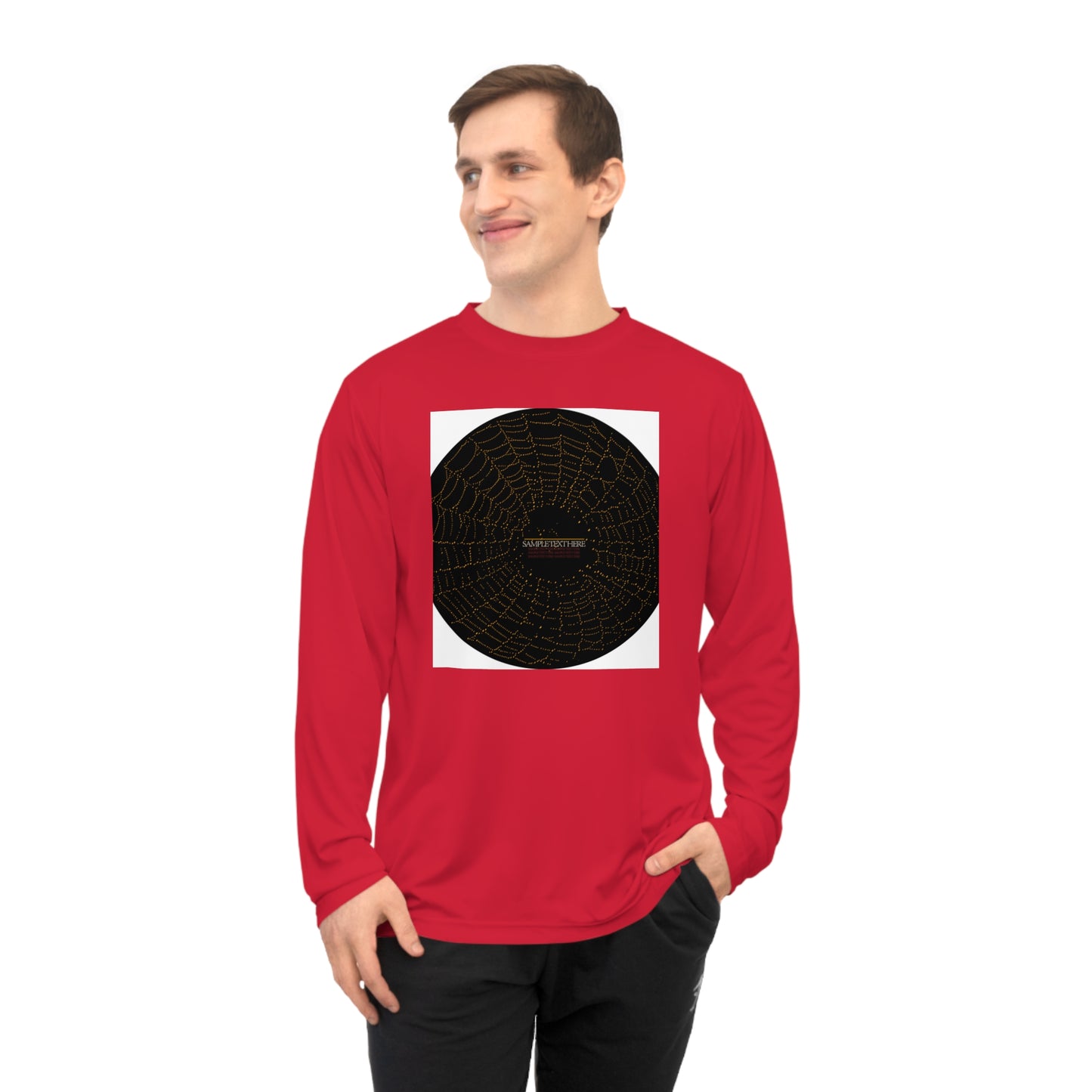 Unisex Performance Long Sleeve Shirt - Spider Web Design for Active Lifestyle