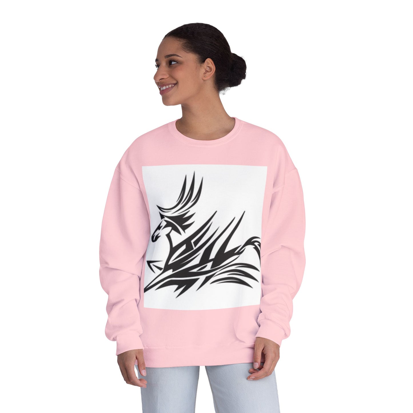 Trendy Tribal Design Unisex Crewneck Sweatshirt - Perfect for Casual Wear & Gifting