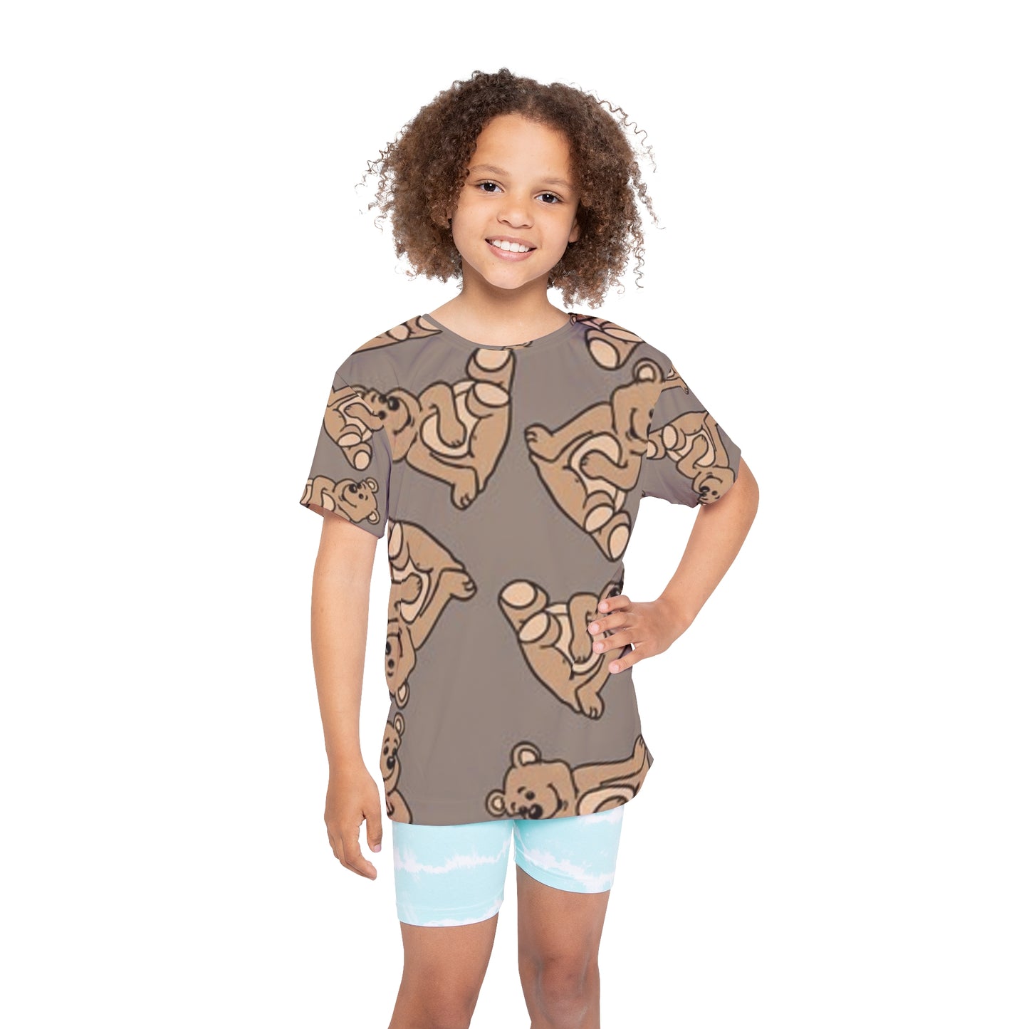 Cute Bear Kids Sports Jersey - Fun and Playful Tee for Active Little Ones