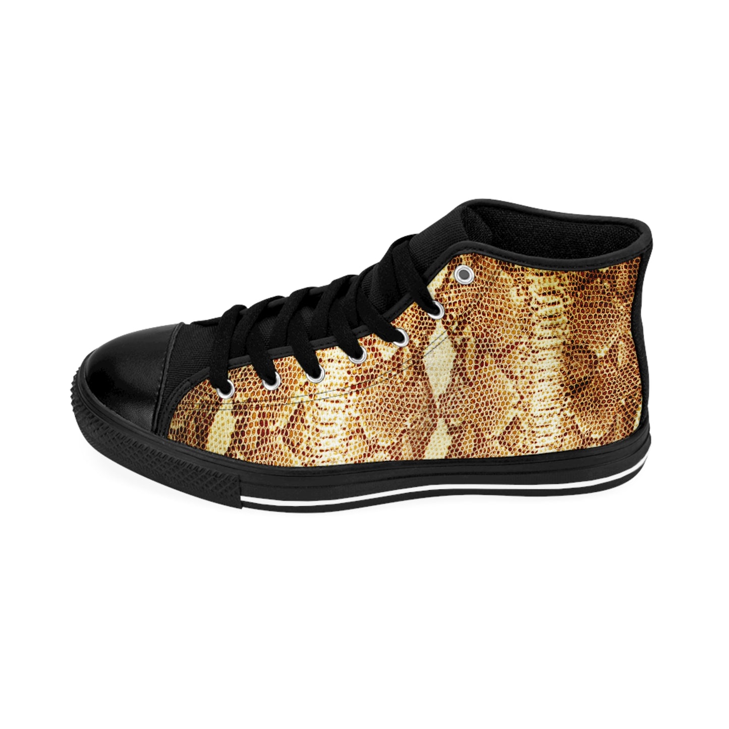 Stylish Snake Skin Men’s Classic Sneakers - Trendy Footwear for Bold Fashion