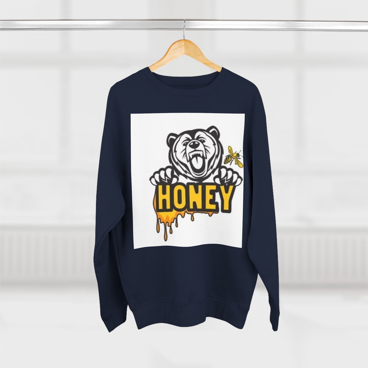 Honey Bear Unisex Crewneck Sweatshirt - Cozy and Fun Gift for Animal Lovers