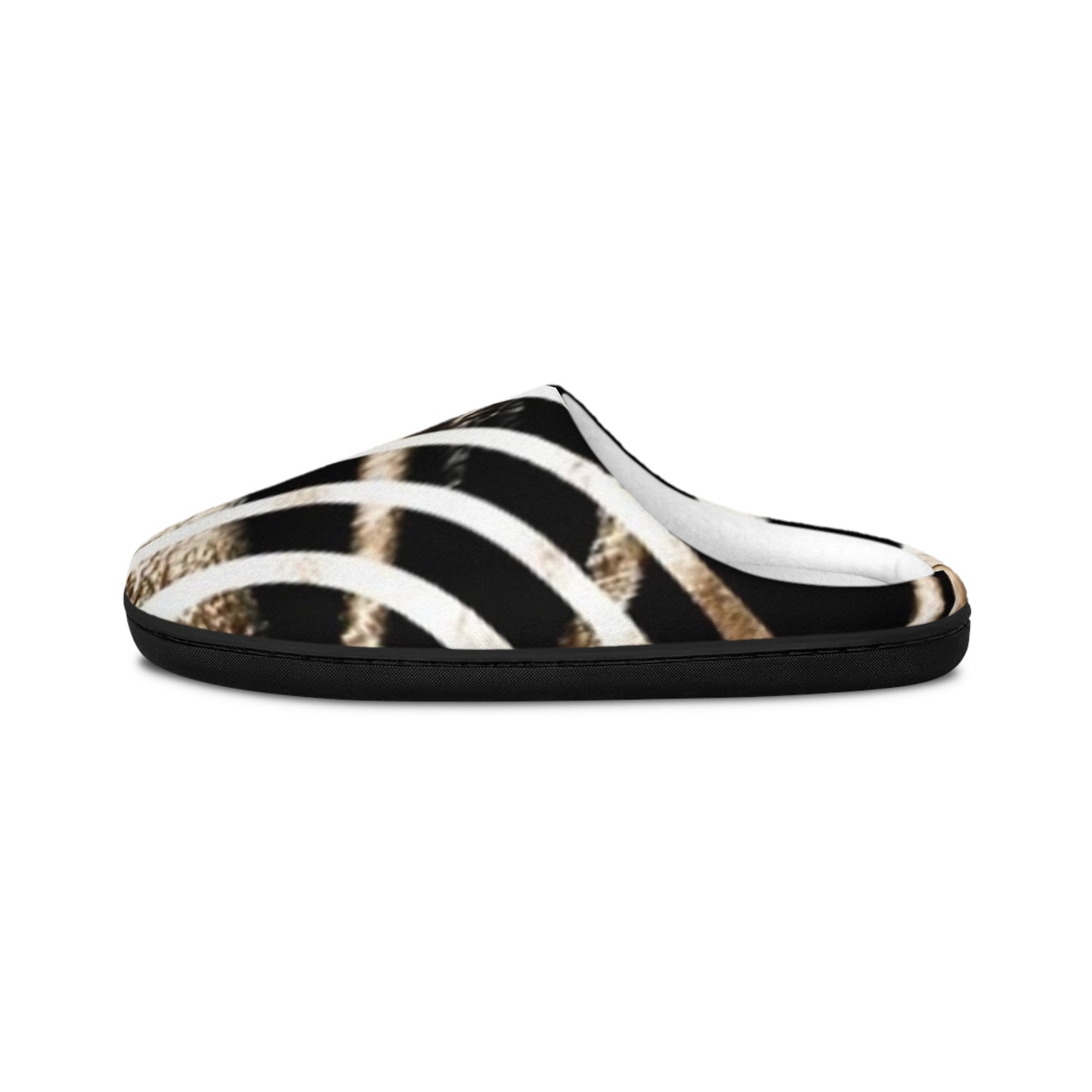 Stylish Black and Gold Men's Indoor Slippers - Cozy Home Footwear