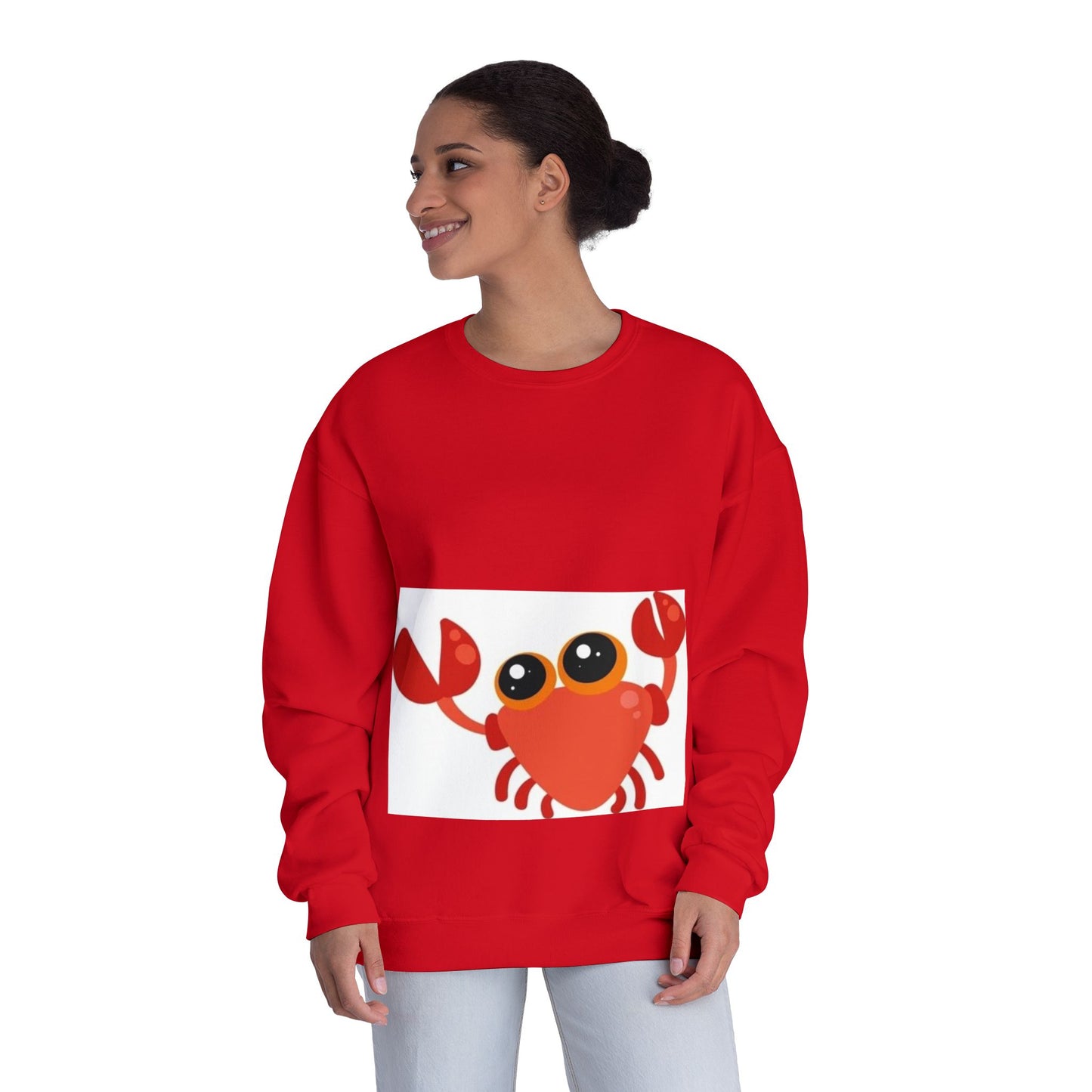 Cute Crab Graphic Unisex Crewneck Sweatshirt