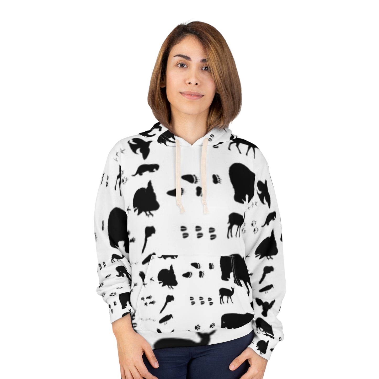 Wildlife Silhouette Unisex Pullover Hoodie - Nature Lover's Cozy Apparel