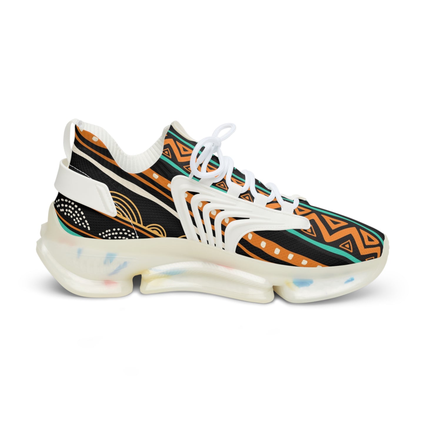 Men's Stylish Mesh Sneakers - Tribal Pattern Athletic Shoes