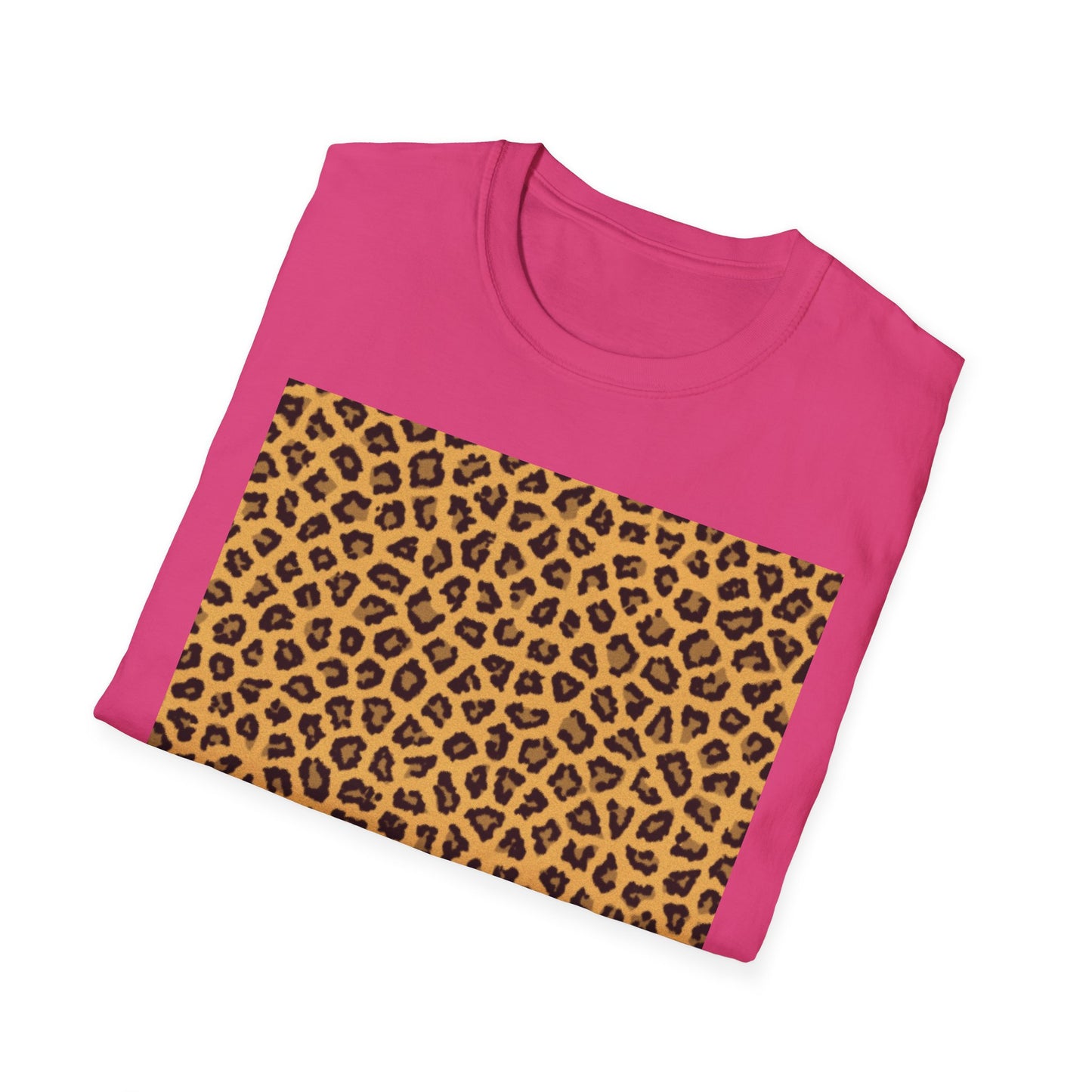 Leopard Print Unisex Softstyle T-Shirt - Trendy Casual Wear