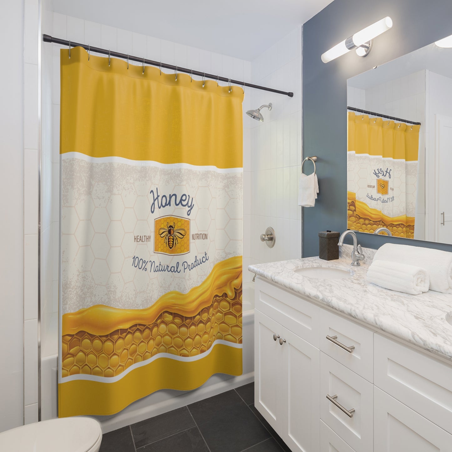 Ocean Breeze Shower Curtain - Coastal Decor with Wave Designs