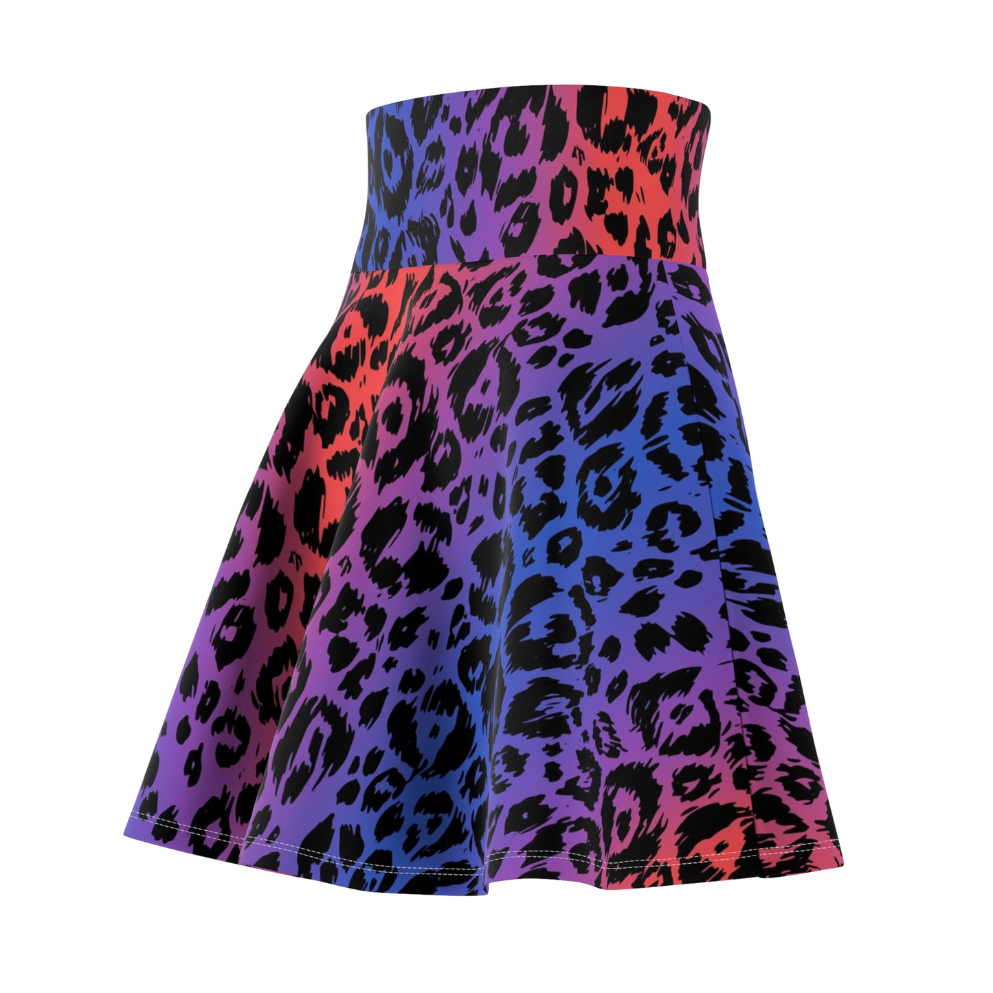 Vibrant Leopard Print Skater Skirt for Women