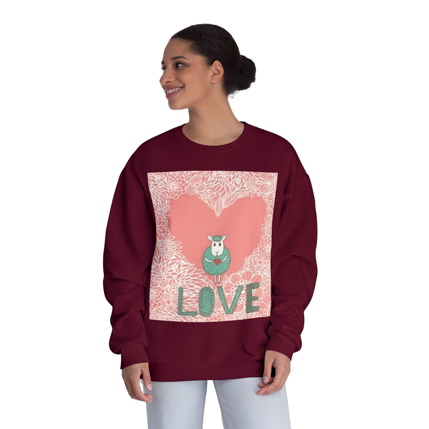 Love-Themed Unisex NuBlend® Crewneck Sweatshirt