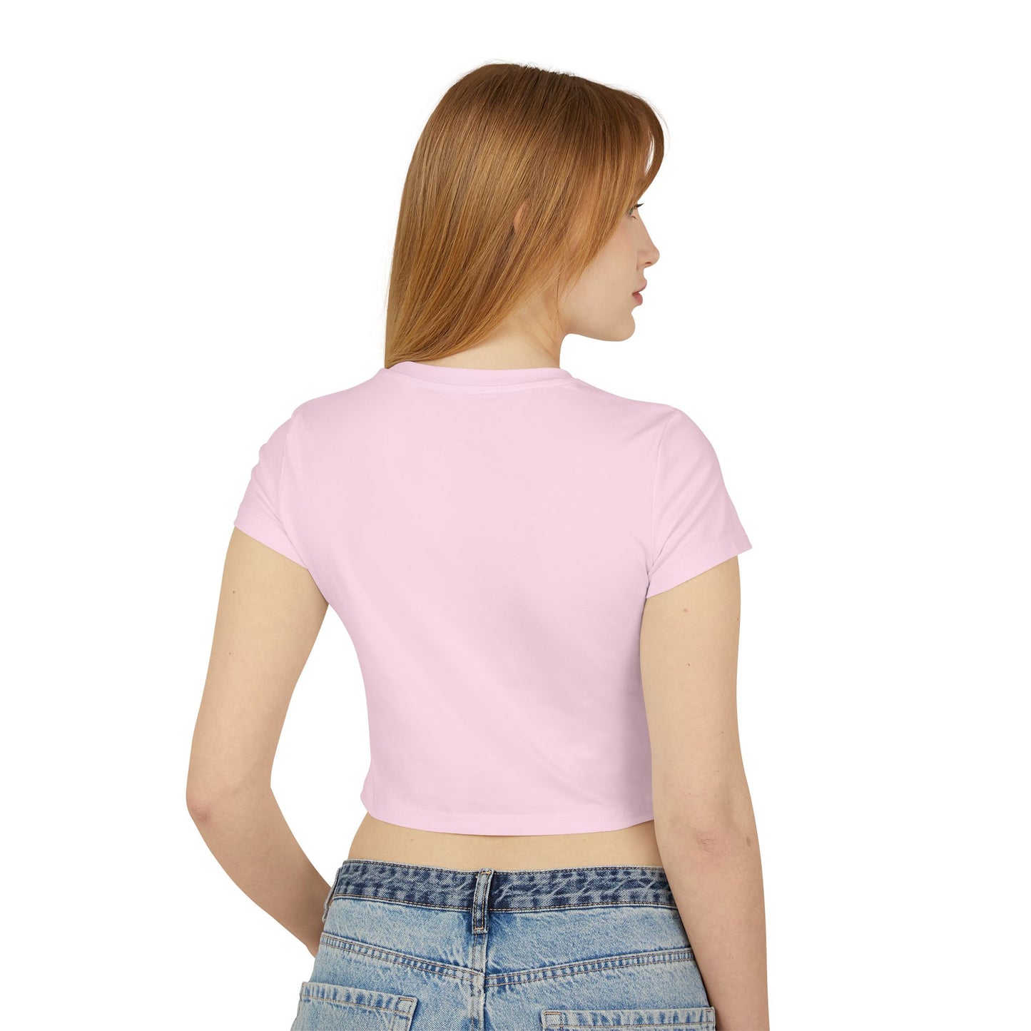 Artistic Deer Women's Baby Tee - Nature-Inspired Graphic Top