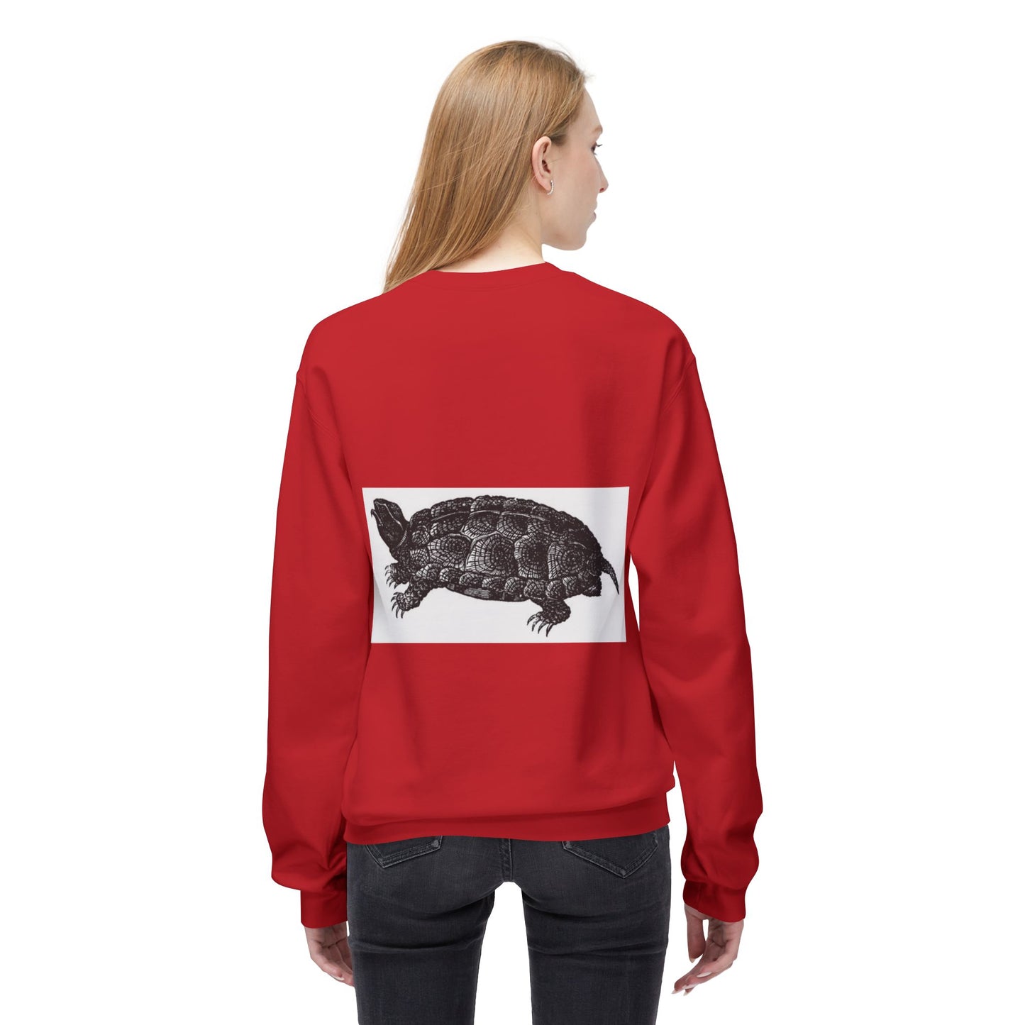 Turtle Design Unisex Fleece Crewneck Sweatshirt - Chill Vibes, Perfect Gift for Nature Lovers