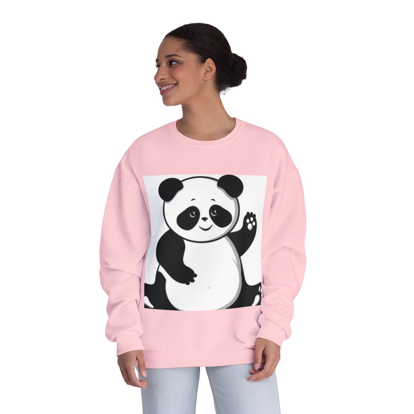 Cute Panda Unisex Crewneck Sweatshirt - Cozy Casual Wear for Animal Lovers