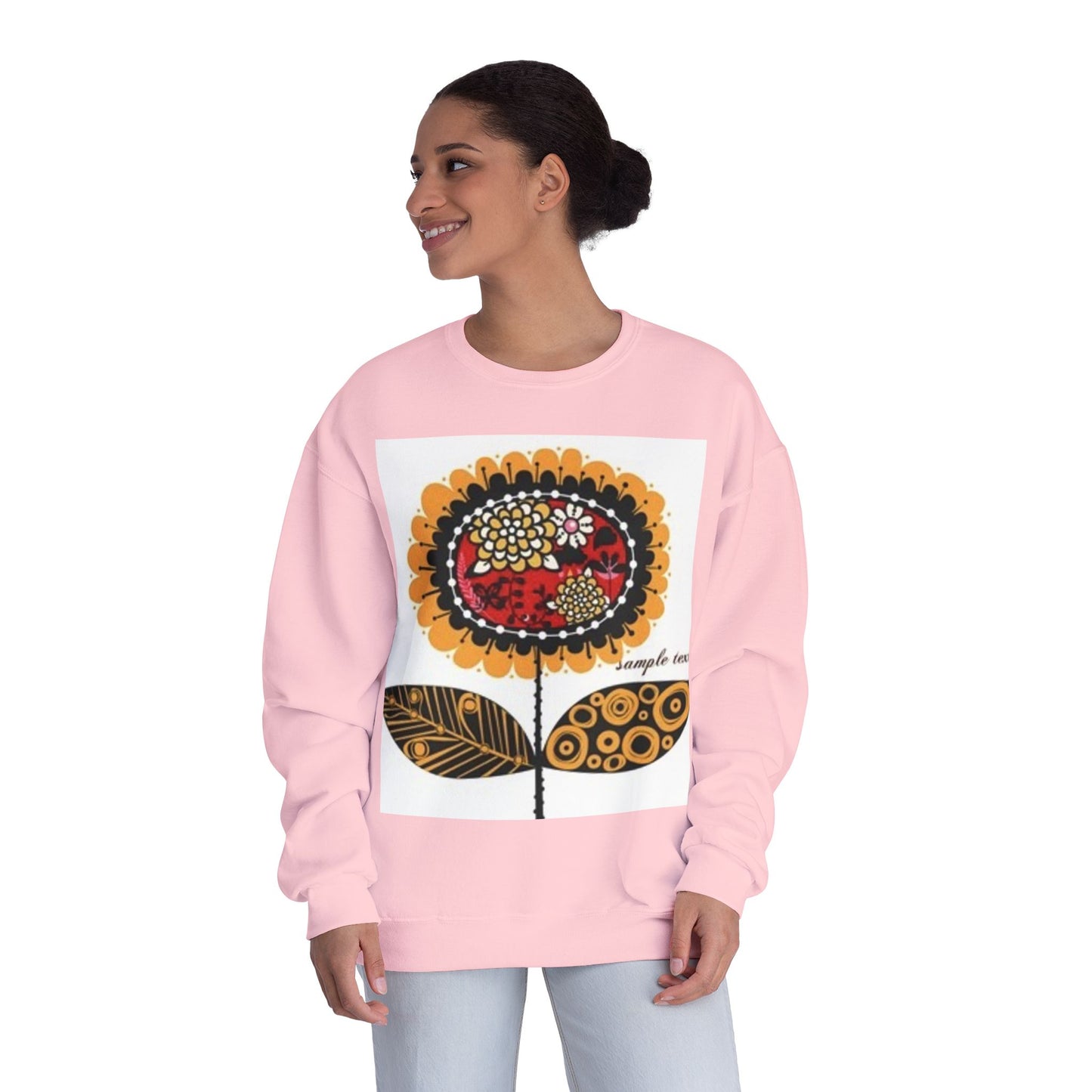 Floral Graphic Sweatshirt - Cozy Unisex Crewneck for All Occasions