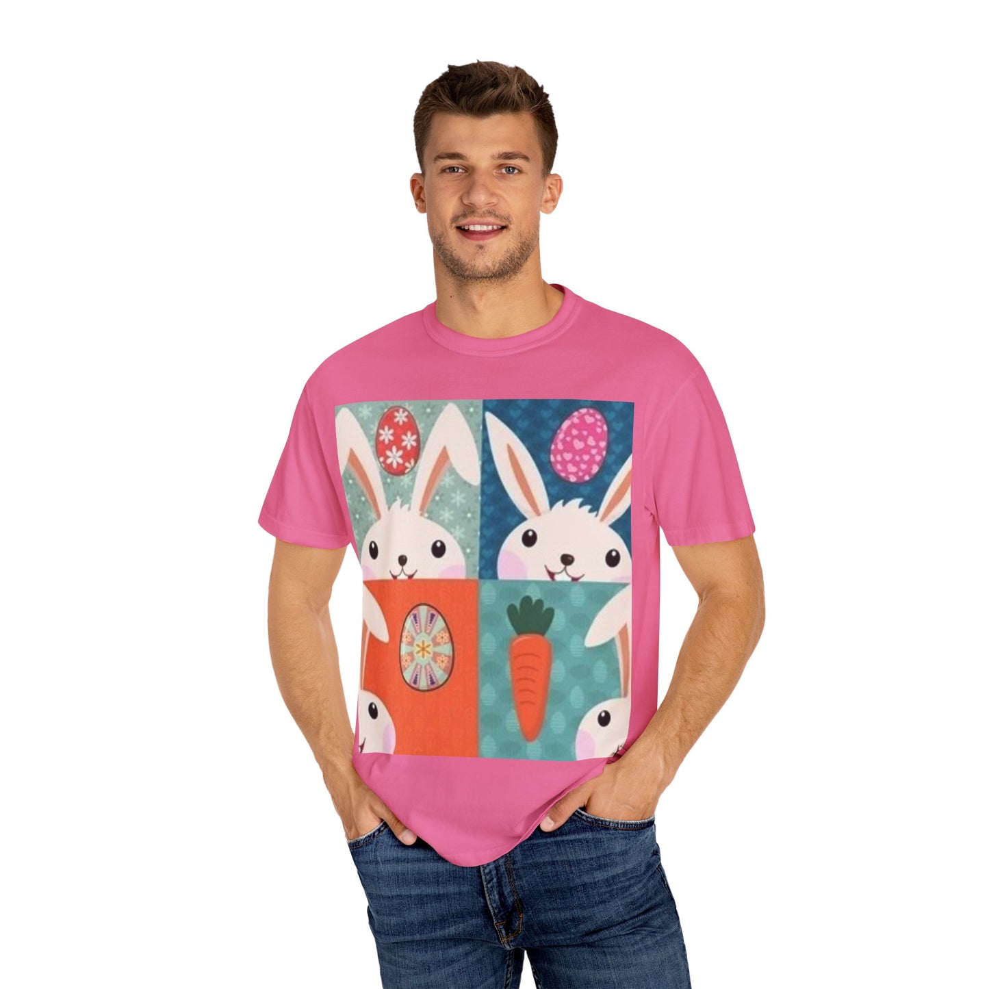 Playful Rabbit Easter T-Shirt for Family Celebrations