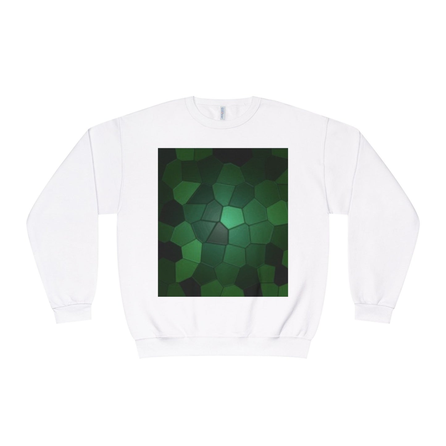 Eco-Friendly Green Hexagon Crewneck Sweatshirt | Unisex Design