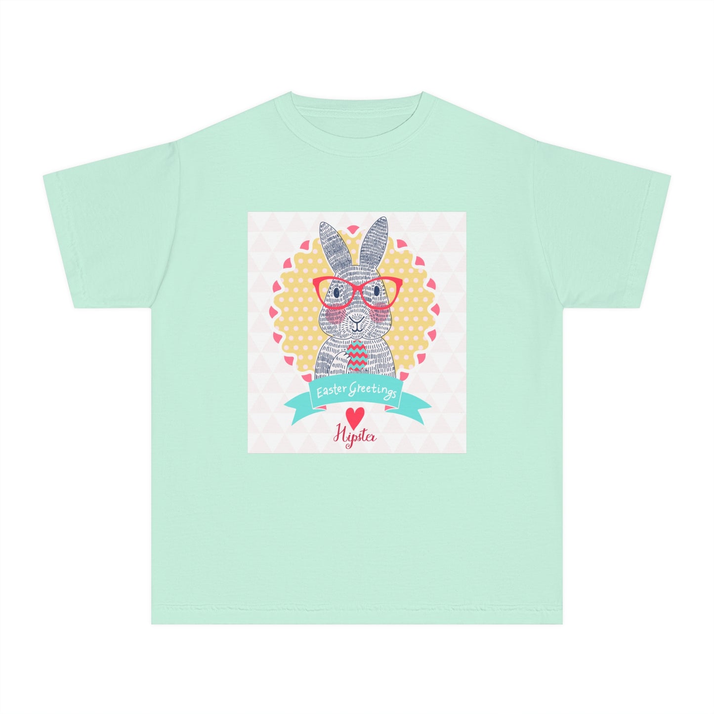 Youth Easter Bunny Tee - 'Easter Greetings' Design