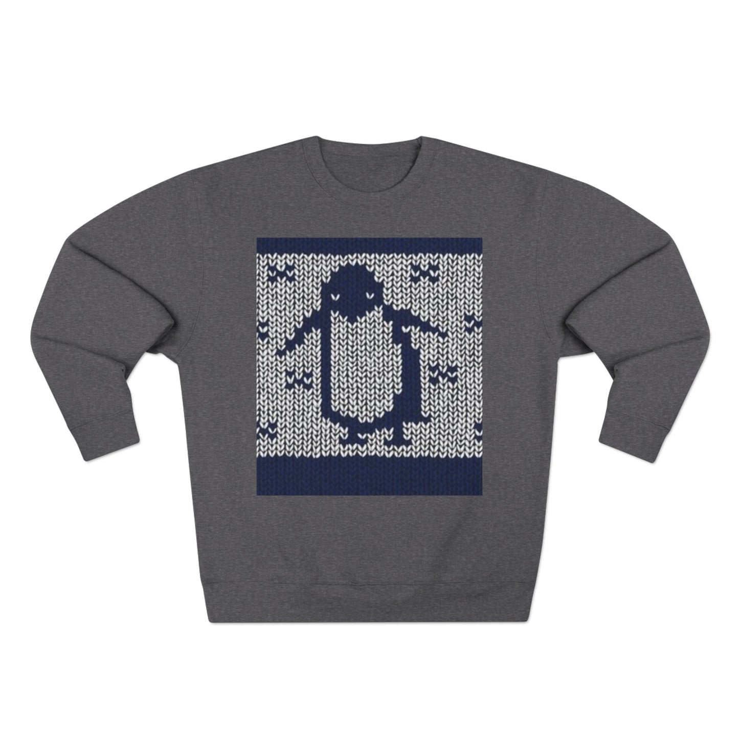 Cozy Penguin Knit Design Unisex Crewneck Sweatshirt