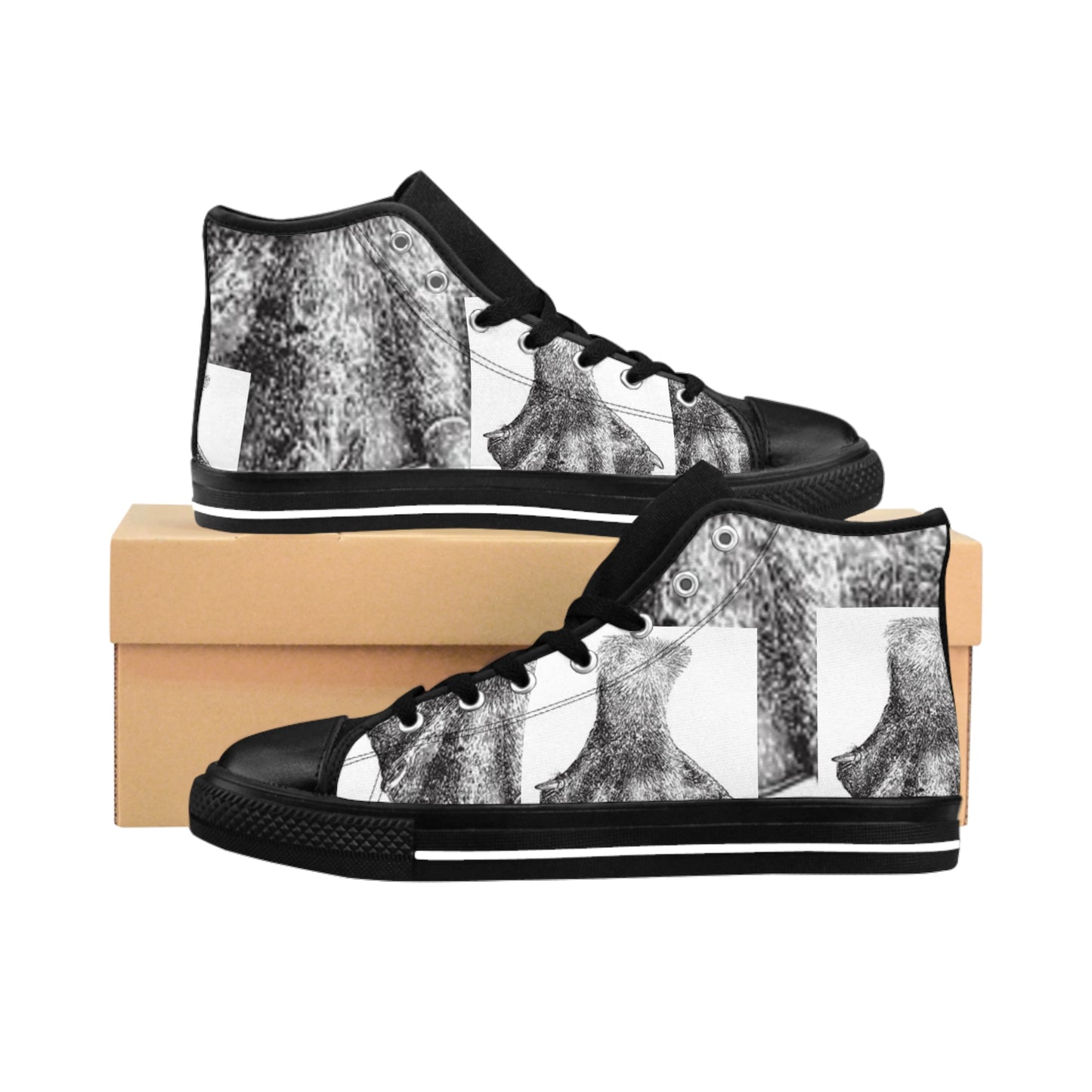 Vintage-Style High-Top Sneakers | Classic Mens Footwear with Unique Design