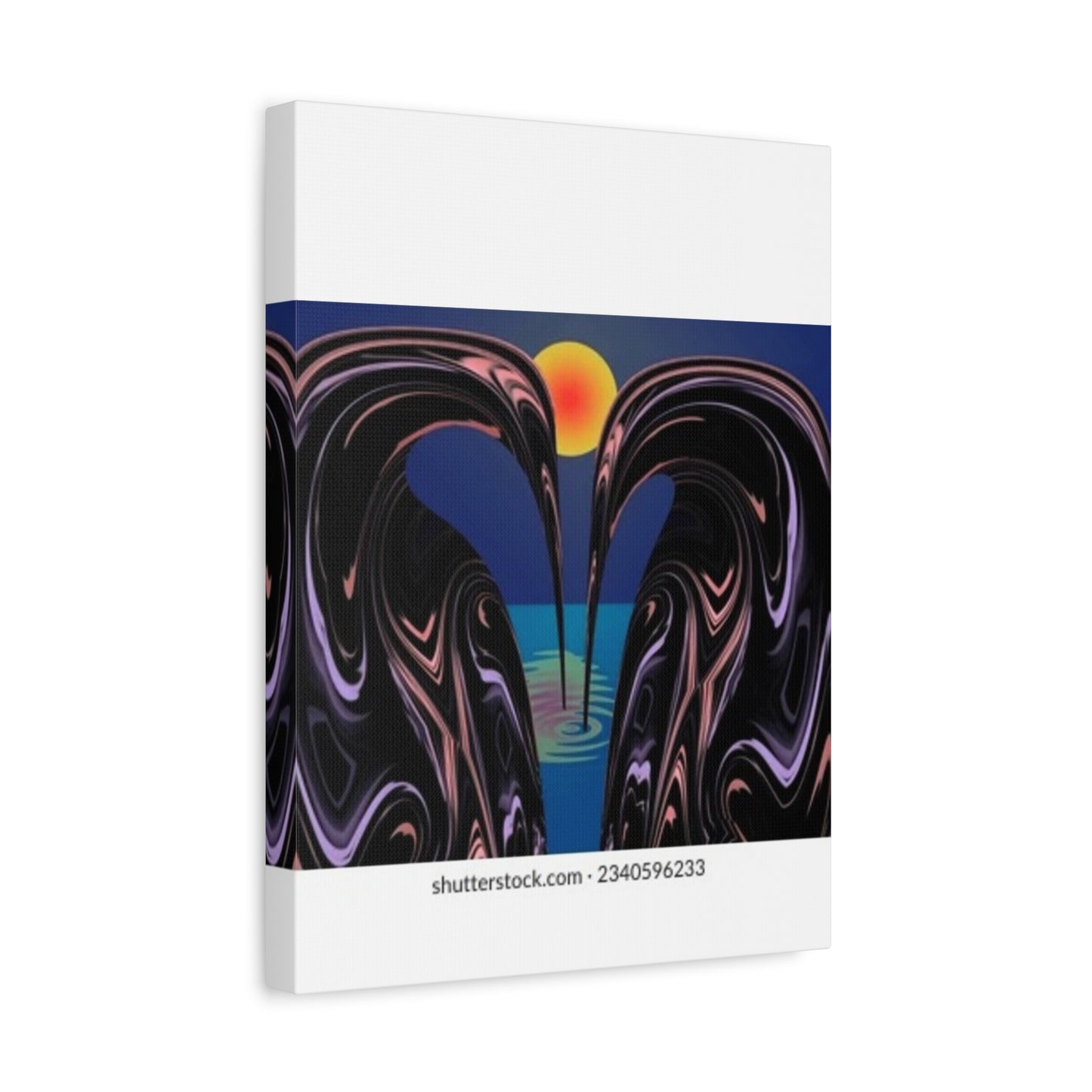 Romantic Abstract Canvas Art - Heart-Shaped Design for Home Decor