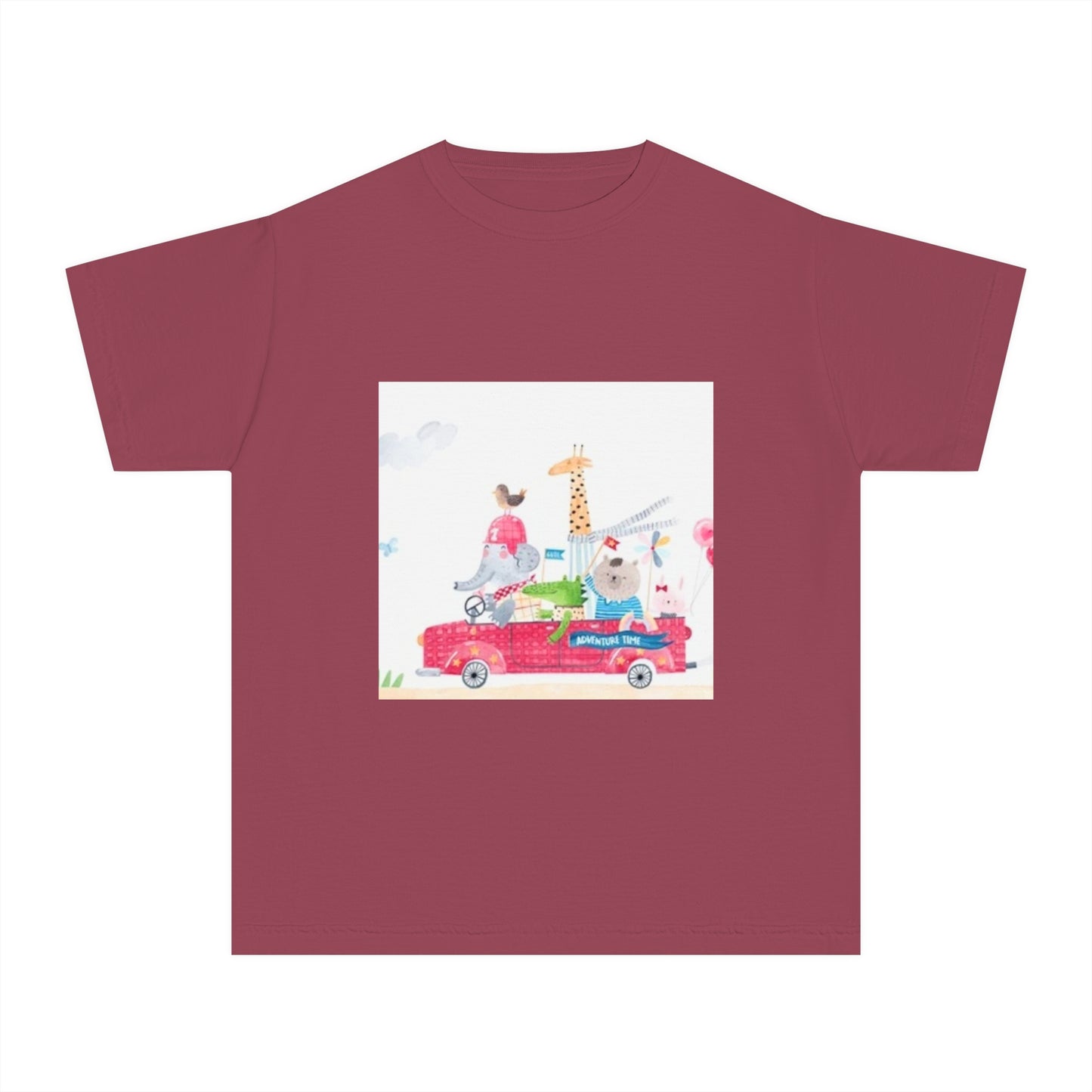 Fun Animal Adventure Youth Midweight Tee - Colorful Kids Tee for Playtime