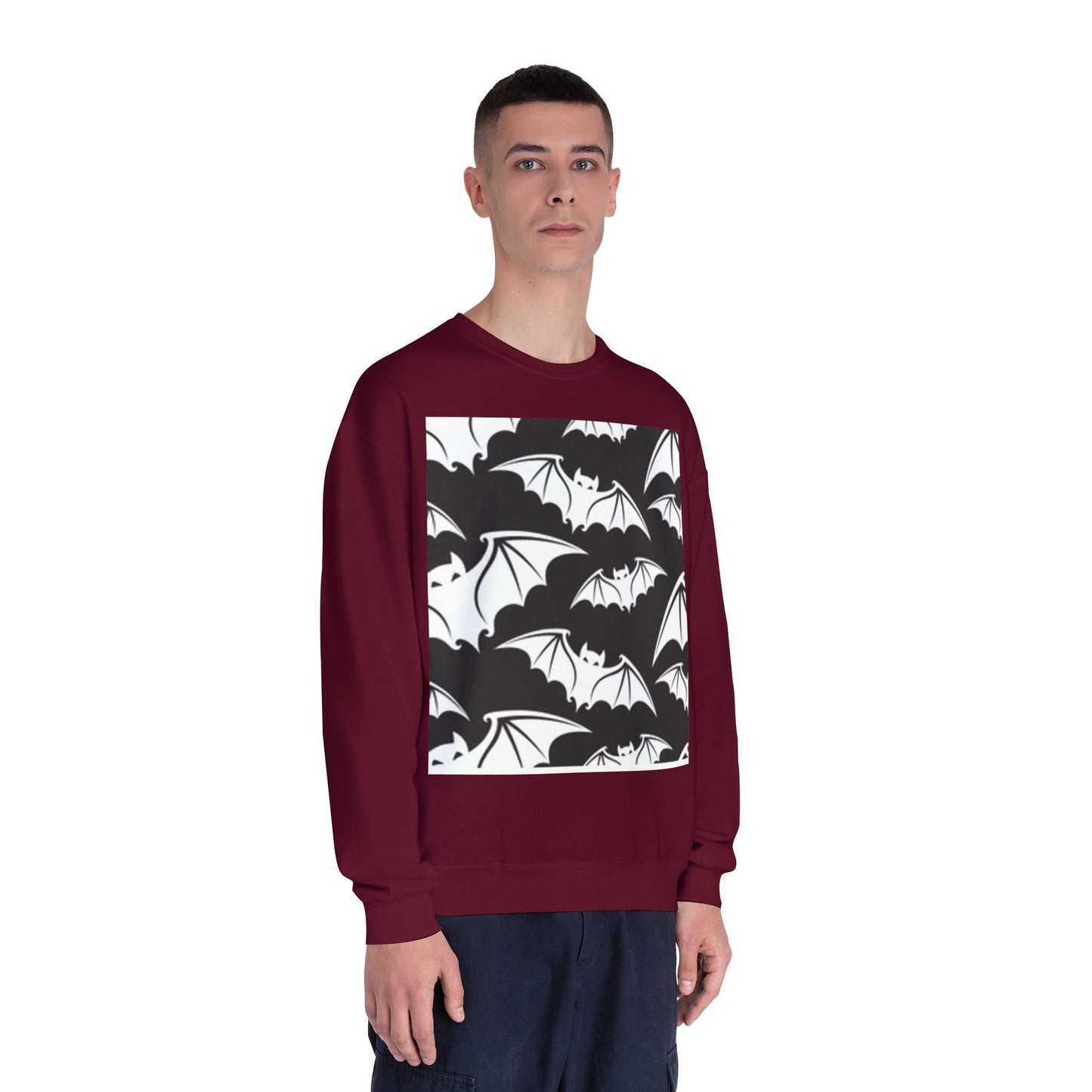 Bats in Flight Unisex Crewneck Sweatshirt - Cozy Halloween Spirit