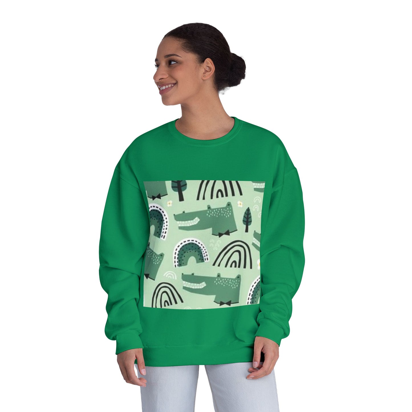 Whimsical Nature Print Unisex Crewneck Sweatshirt - Cozy and Stylish for Life’s Adventures