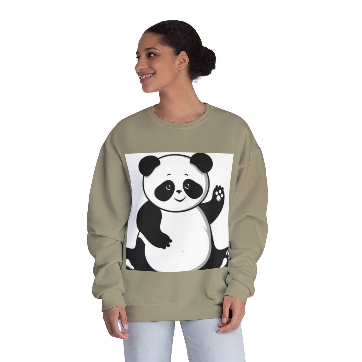 Cute Panda Unisex Crewneck Sweatshirt - Cozy Casual Wear for Animal Lovers