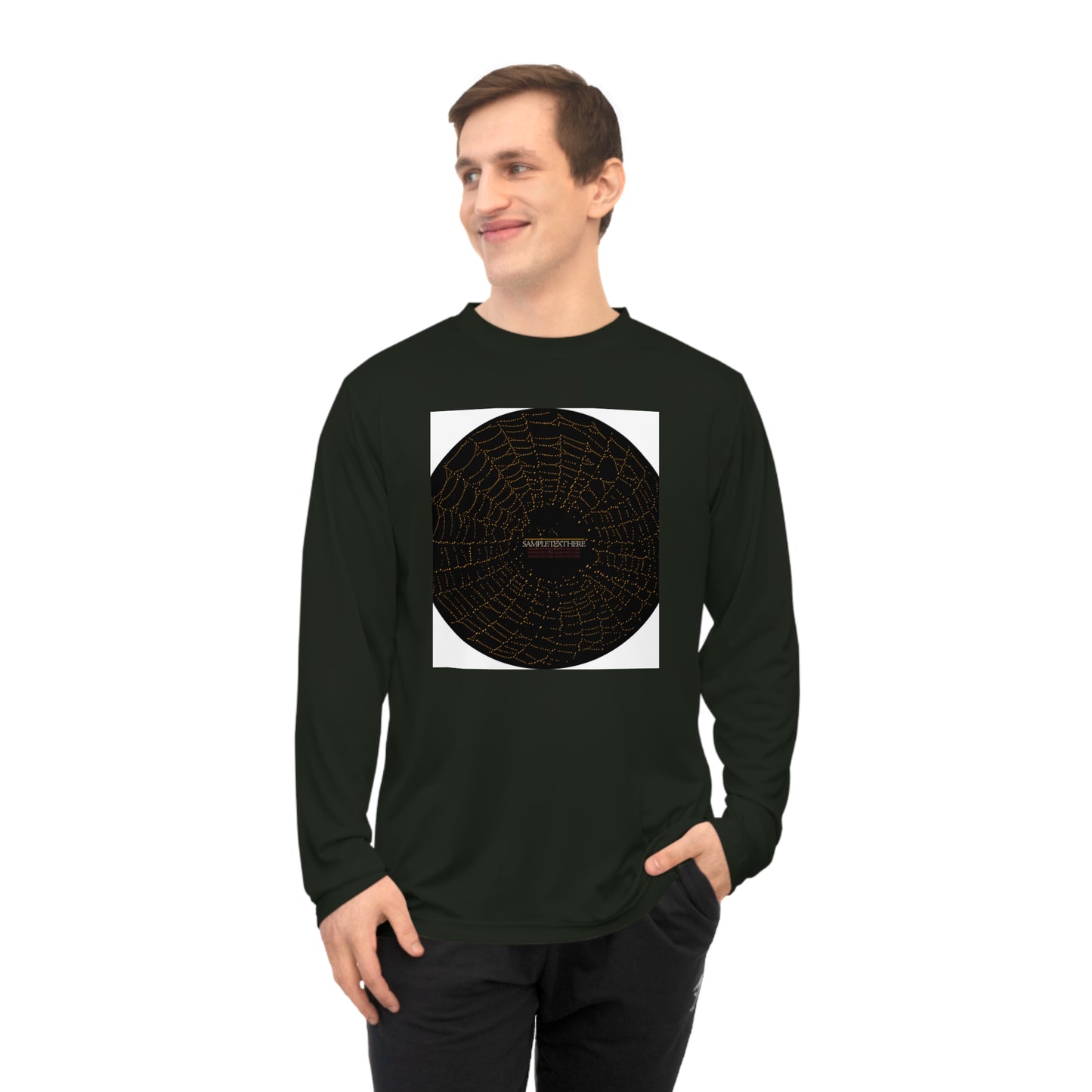 Unisex Performance Long Sleeve Shirt - Spider Web Design for Active Lifestyle
