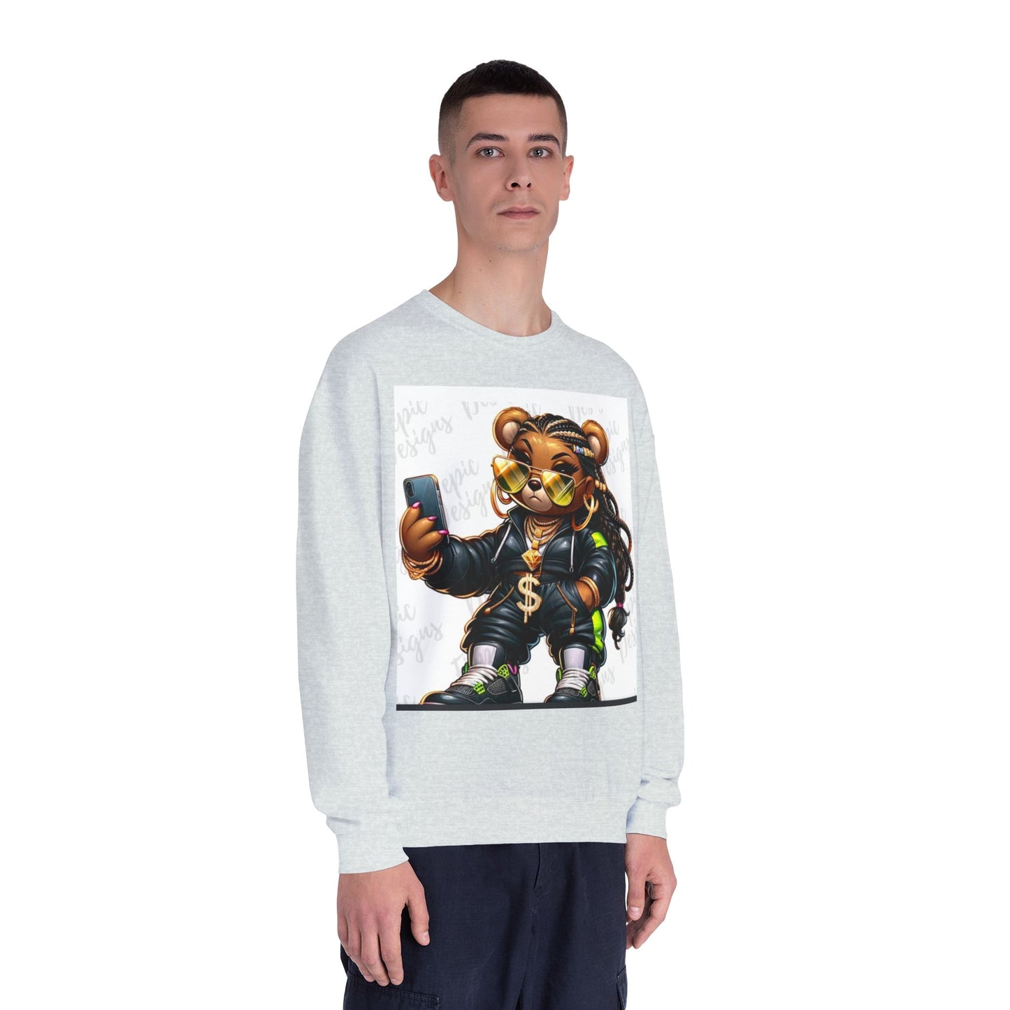 Street Style Bear Crewneck Sweatshirt - Unisex Urban Fashion