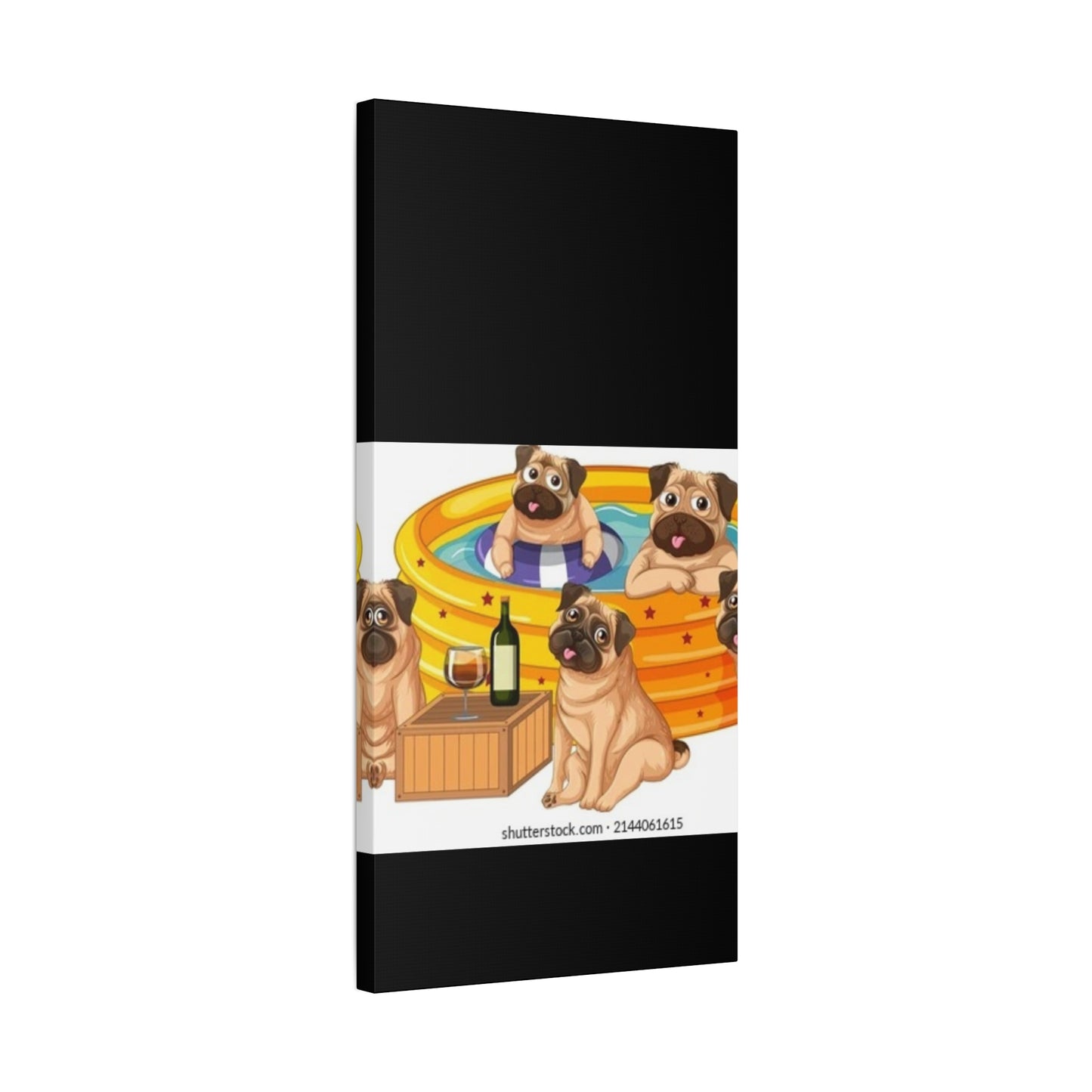 Pug Pool Party Canvas Art - Fun Pet Decor