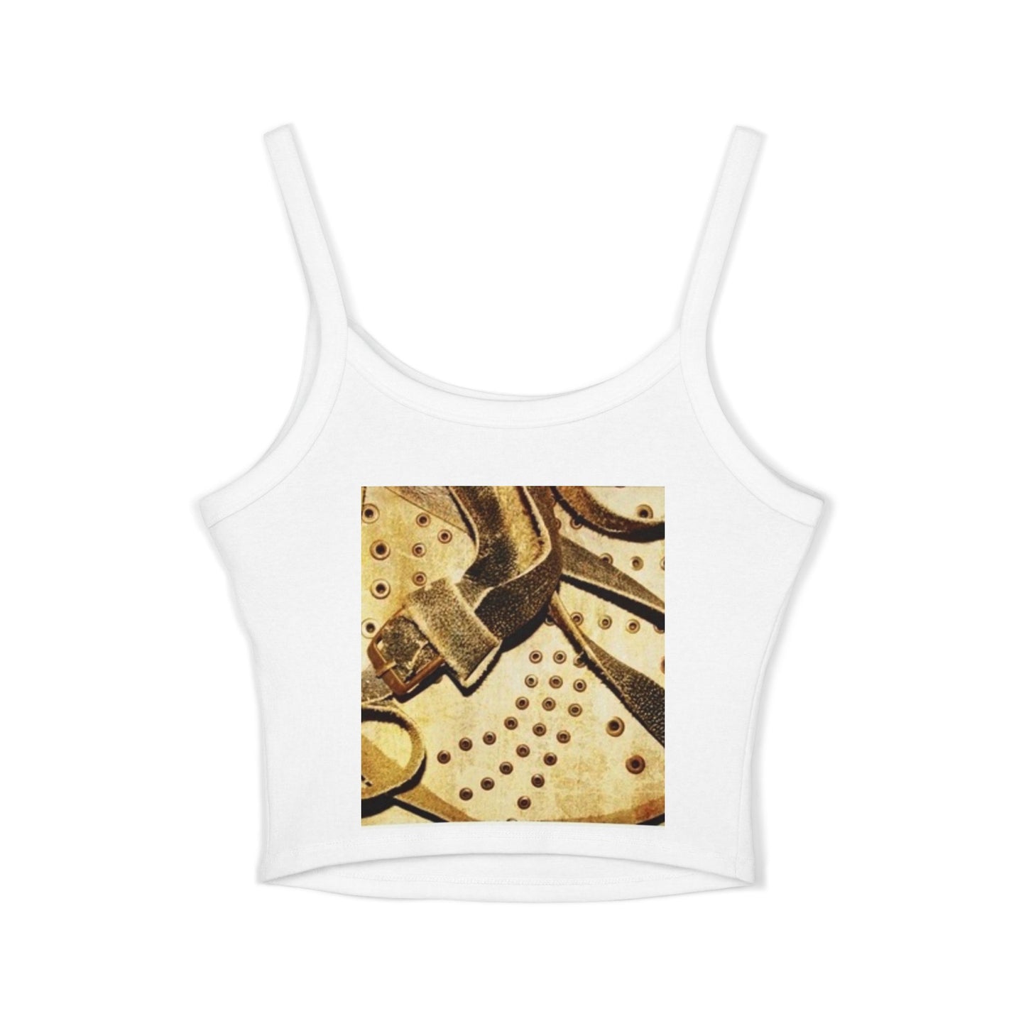 Artistic Women's Spaghetti Strap Tank Top - Stylish Summer Wear